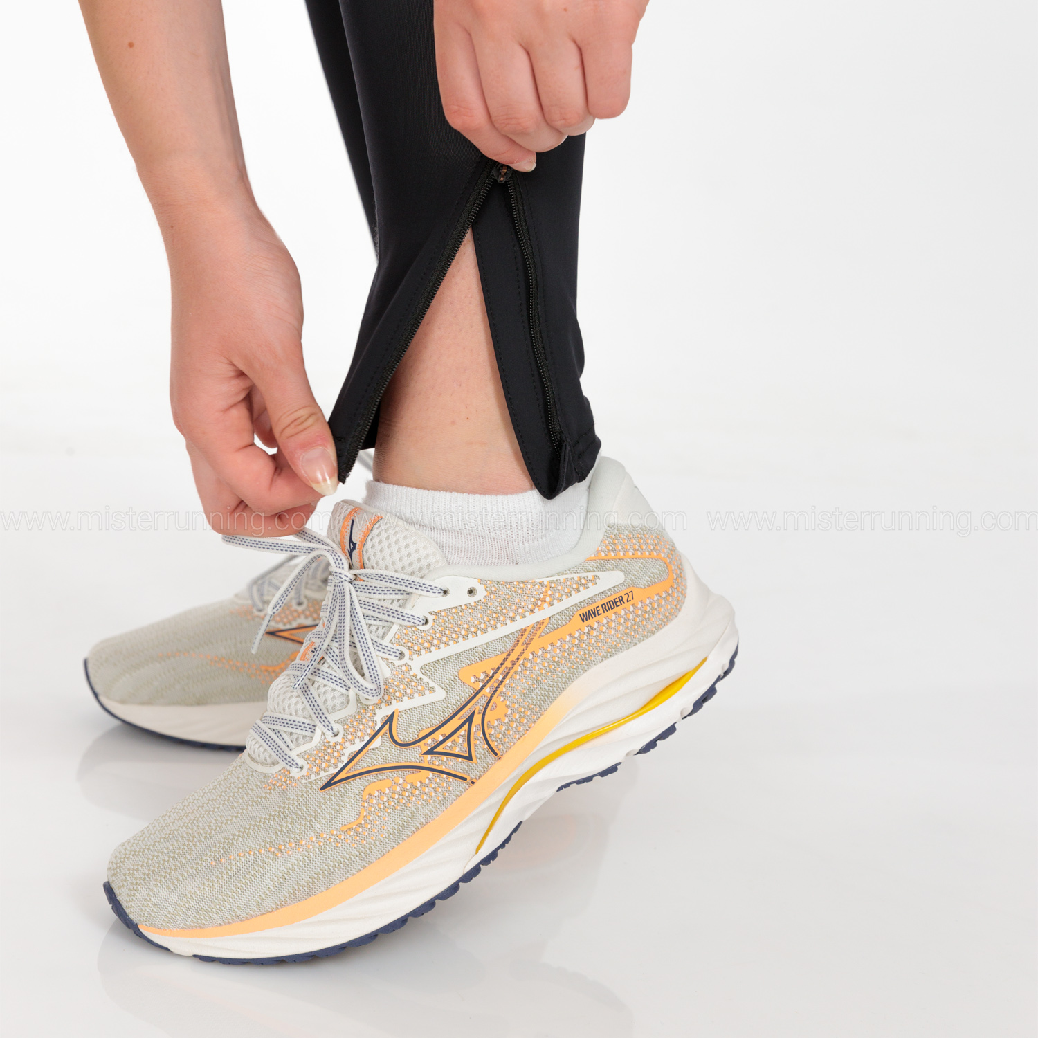 Mizuno Impulse Core Logo Tights Black/Sangria Sunset