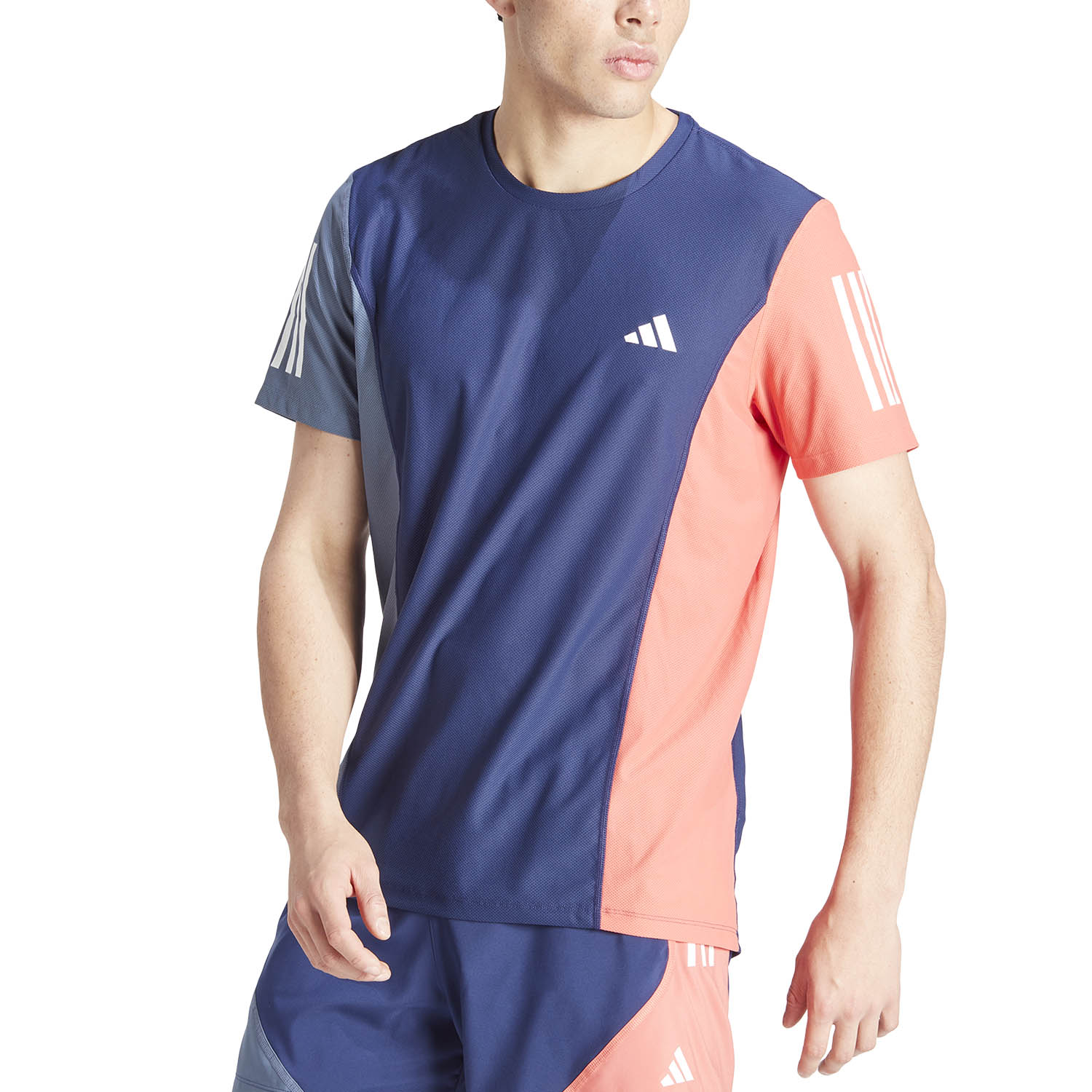 adidas Own The Run Print Maglietta Dark Blue/Preloved Ink/Preloved Scarlet