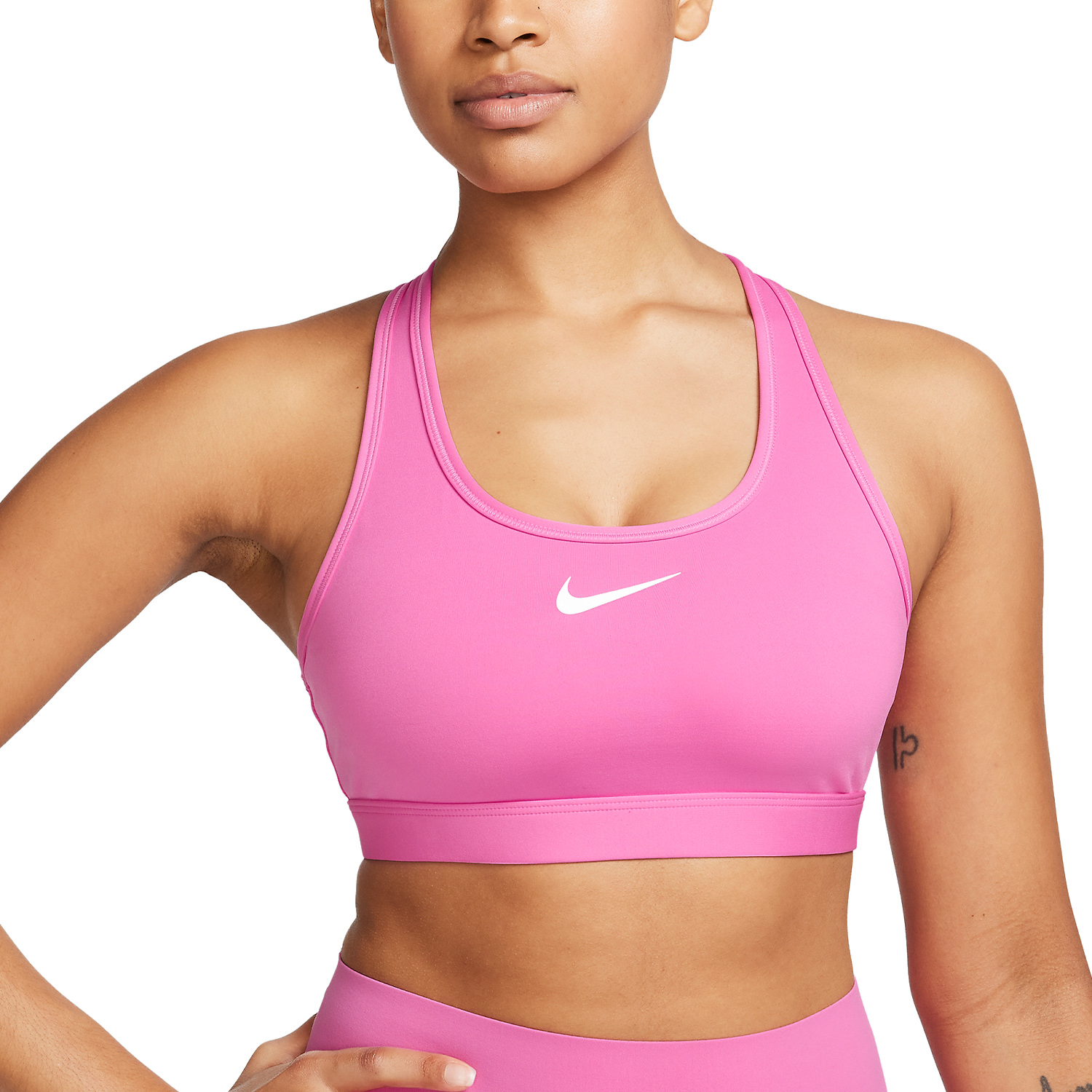 Nike Swoosh Dri-FIT Reggiseno Sportivo Playful Pink/White