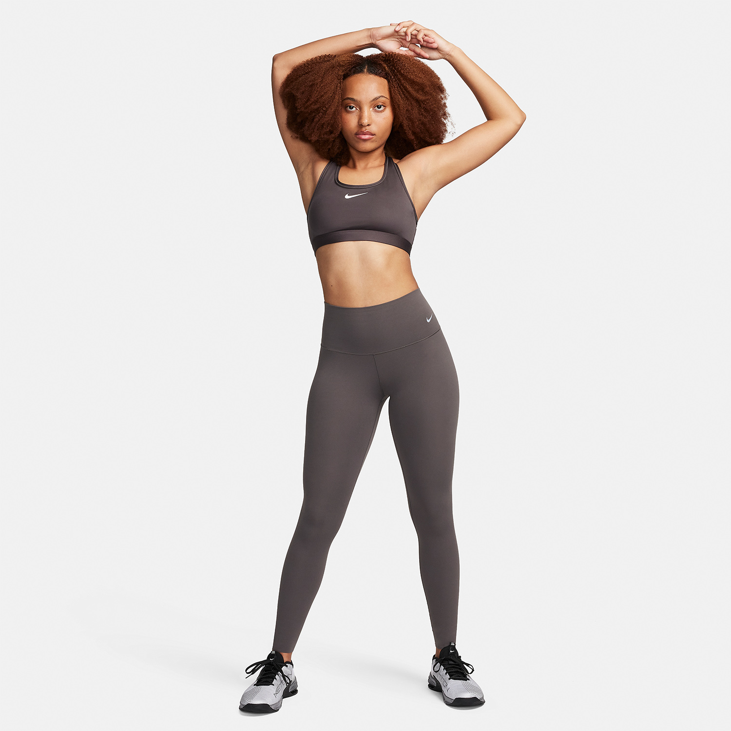 Nike Swoosh Dri-FIT Reggiseno Sportivo Medium Ash/White