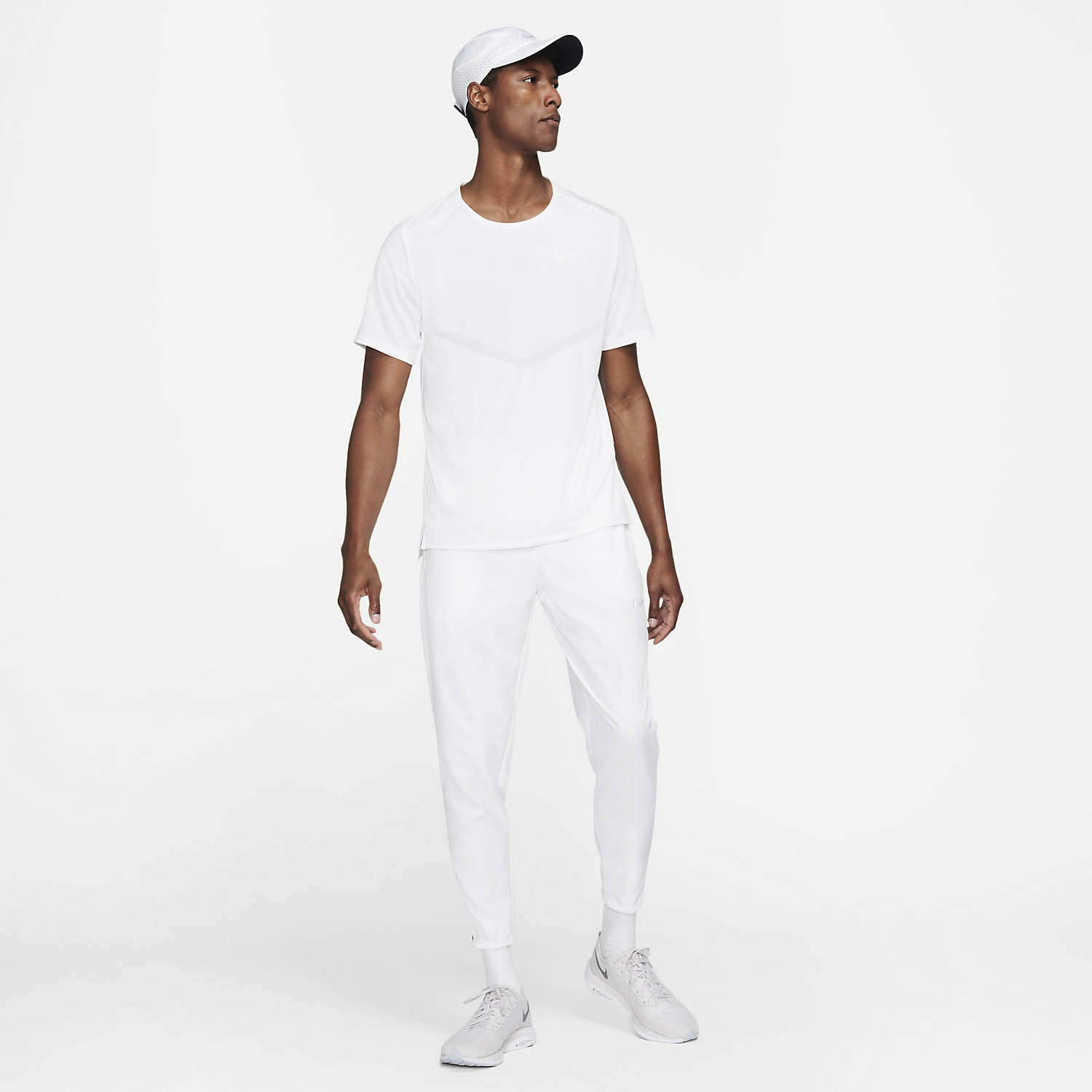 Nike Dri-FIT Rise 365 Maglietta White/Reflective Silver