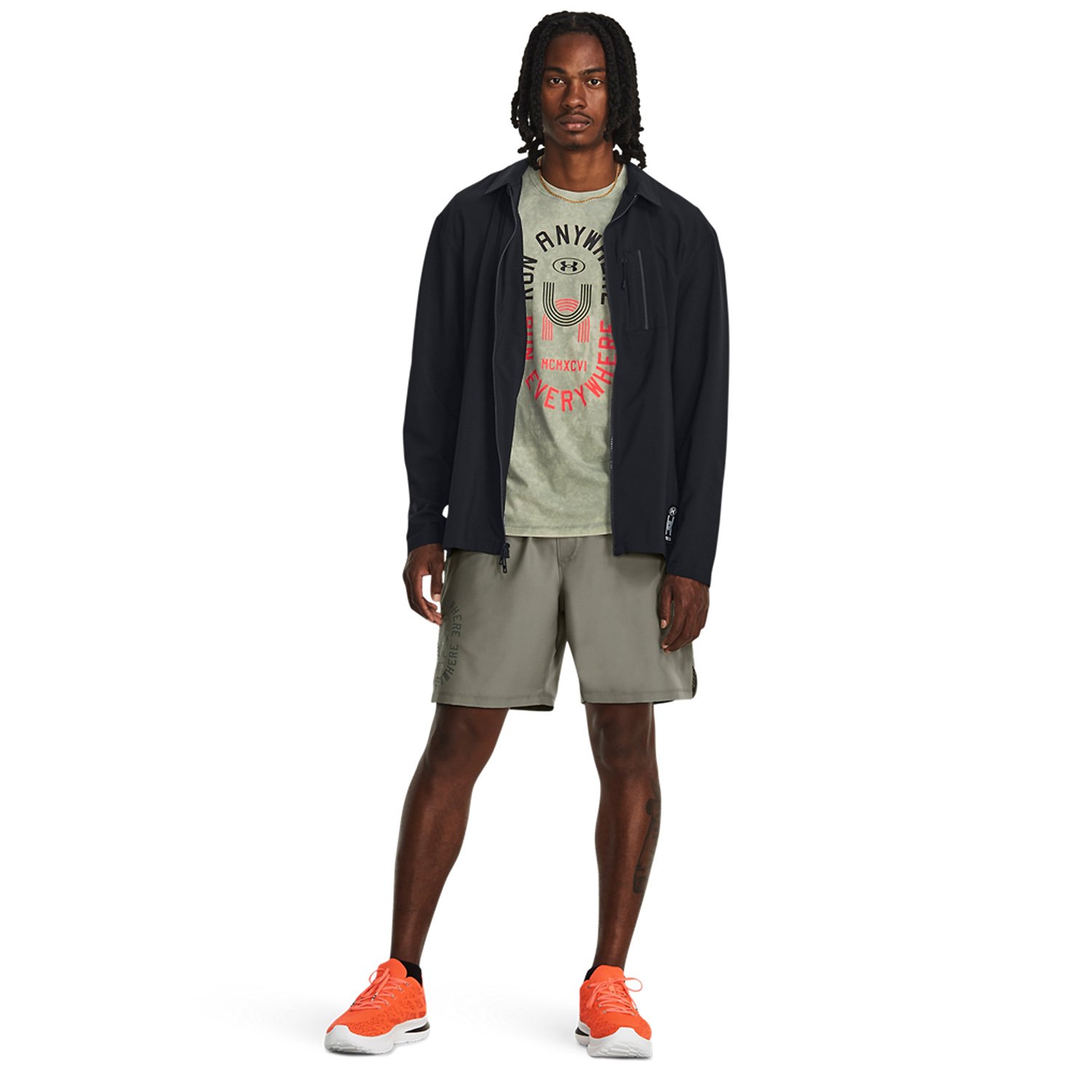 Under Armour Run Everywhere 2 in 1 7in Pantaloncini Grove Green