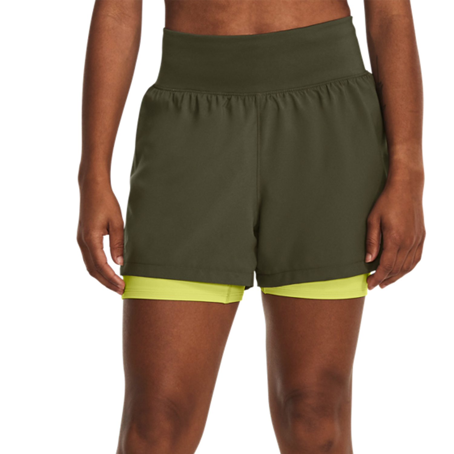 Under Armour Elite 2 in 1 3in Pantaloncini Marine Od Green/Black