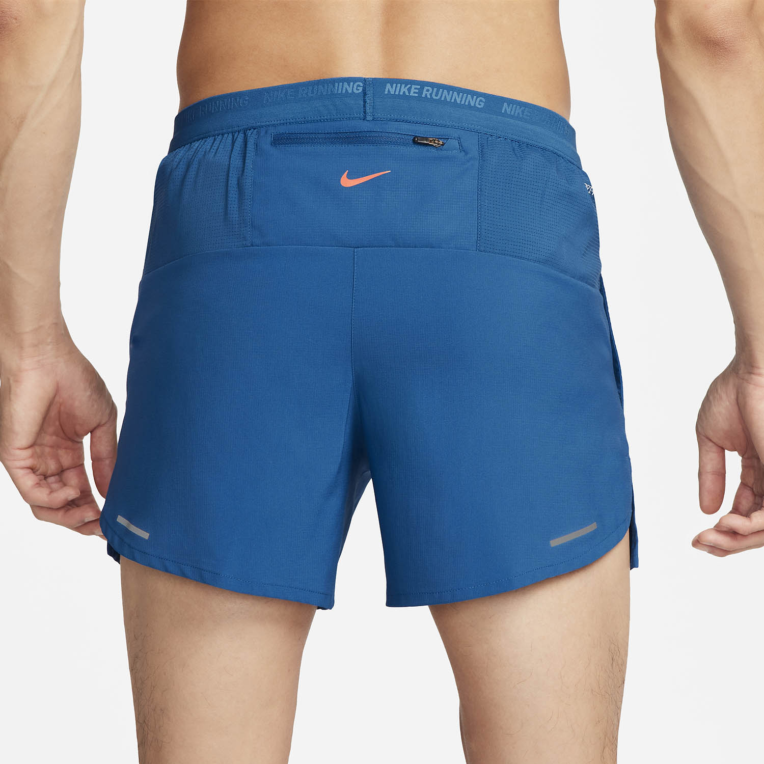Nike Stride Energy 5in Pantaloncini Court Blue/Safety Orange