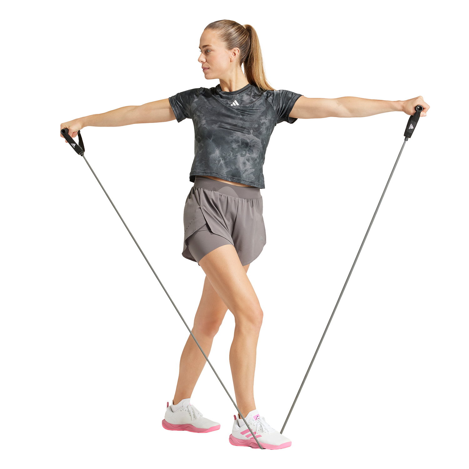 adidas AOP Flower Maglietta Grey Five/Carbon