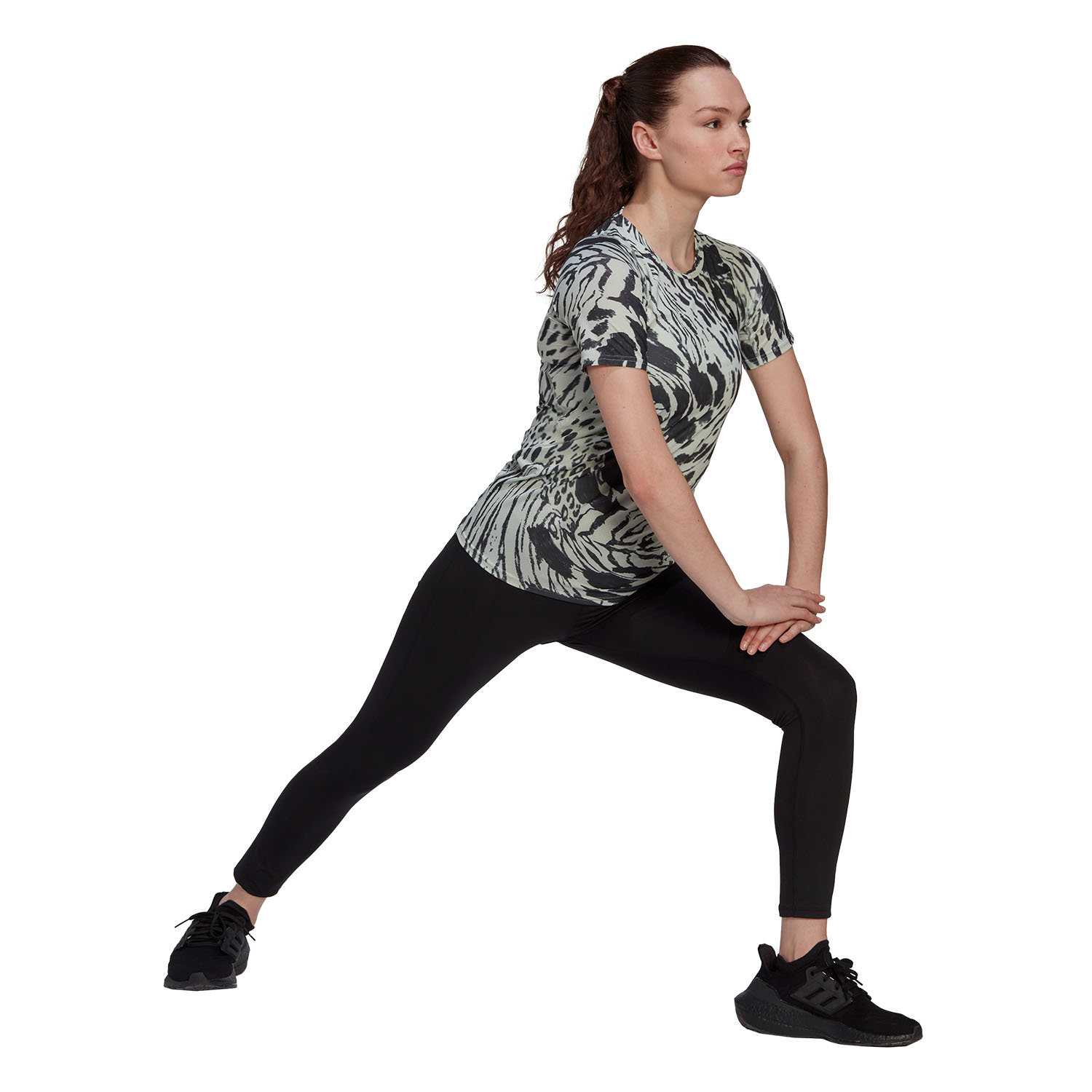 adidas Fast Printed Maglietta Linen Green/Carbon