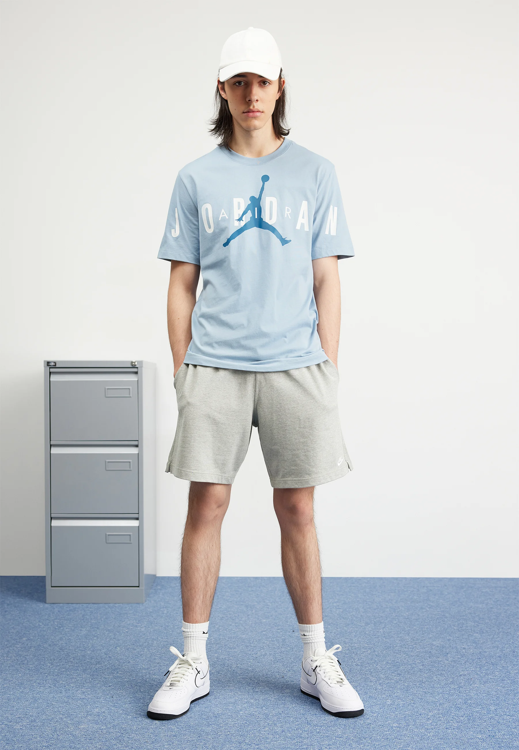 Jordan M J JD AIR STRETCH SS CREW - T-shirt con stampa