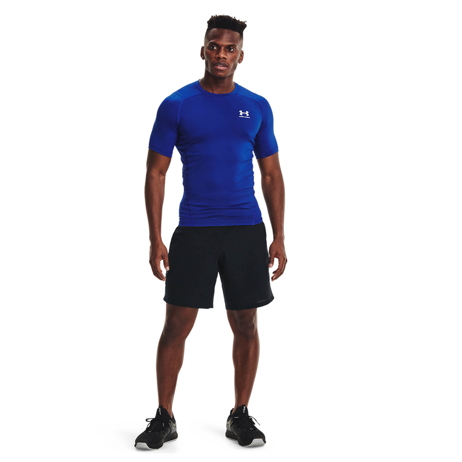 Under Armour HeatGear Compression Logo Maglietta Royal/White