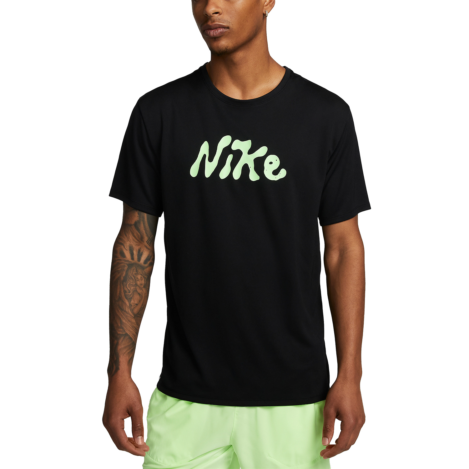 Nike Dri-FIT UV Miler Studio 72 Maglietta Black/Lime Blast