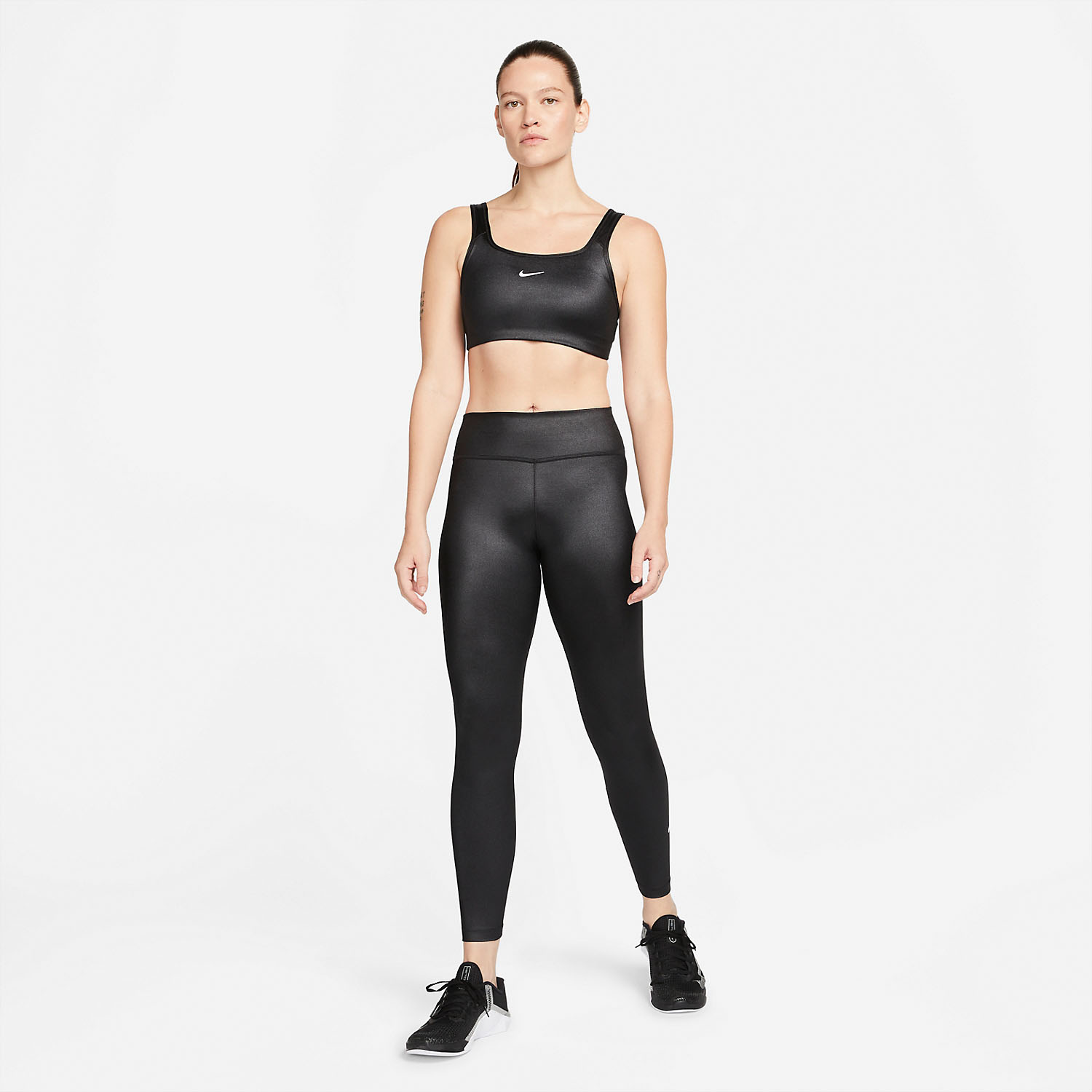 Nike Dri-FIT One Shine Tights Black/White