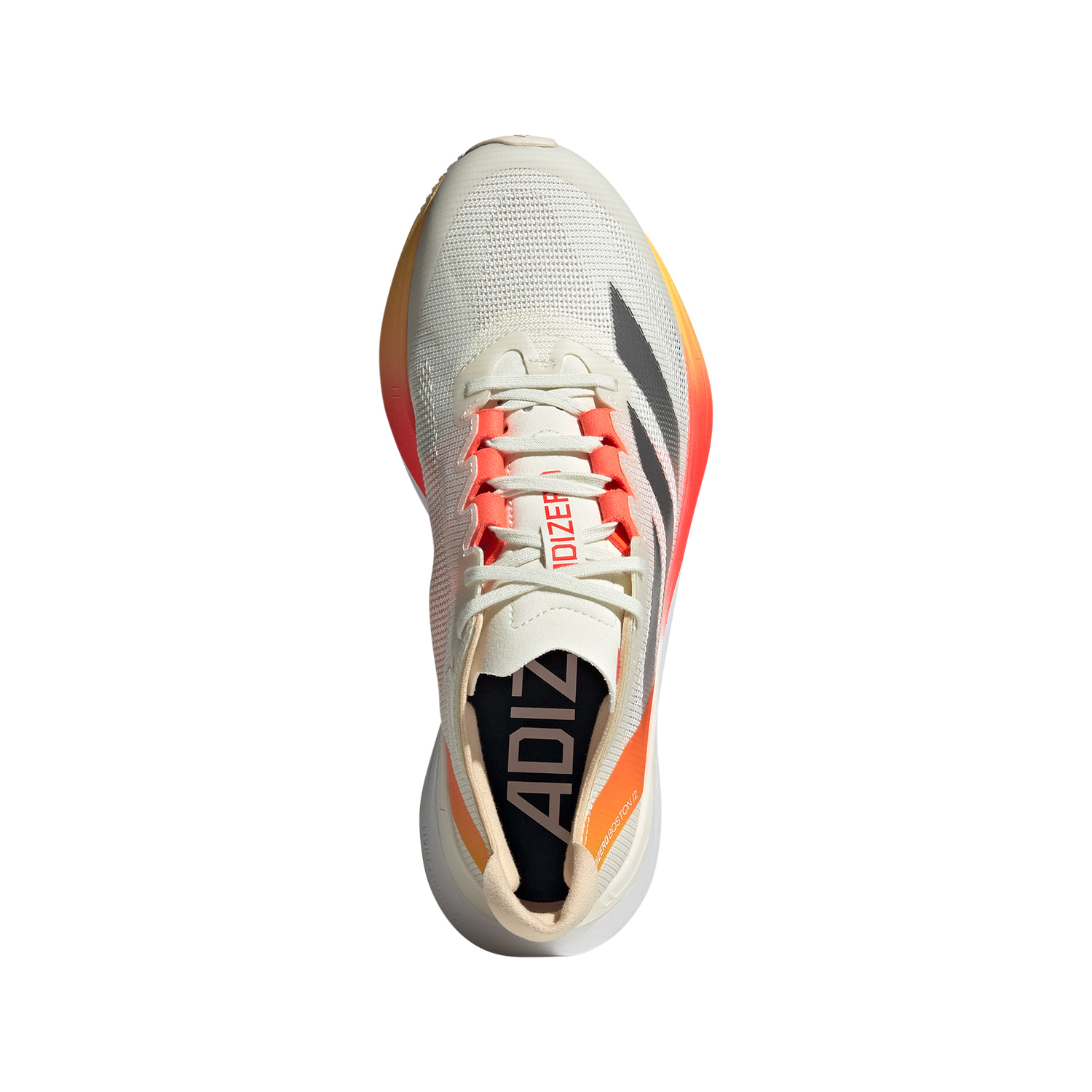 adidas adizero Boston 12 Ivory/Iron Metallic/Solar Red