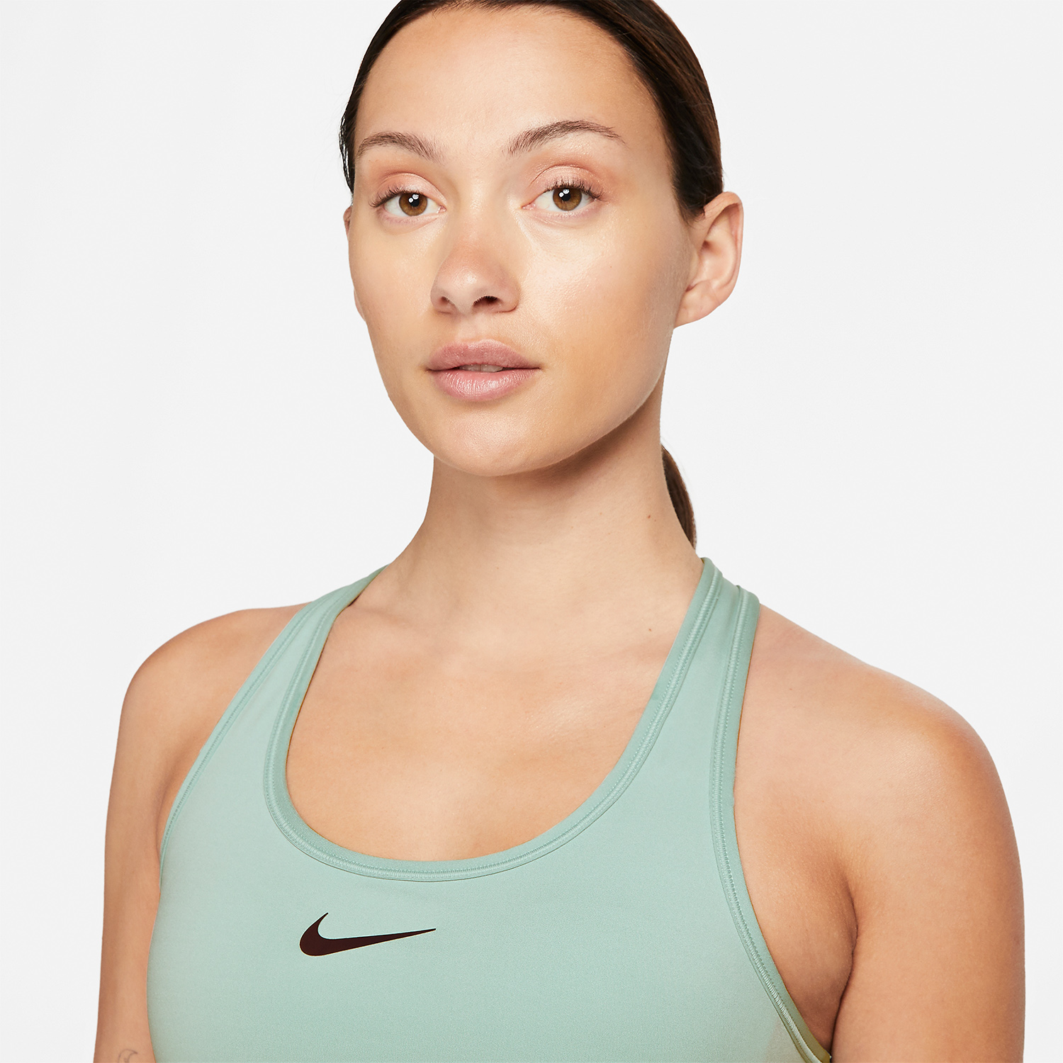 Nike Swoosh Dri-FIT Reggiseno Sportivo Mineral/Black