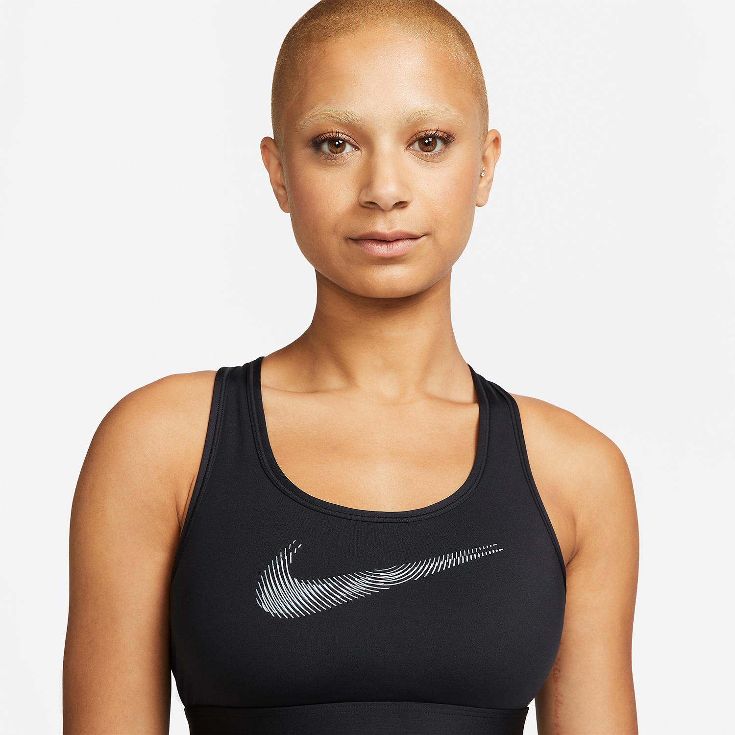 Nike Dri-FIT Swoosh Reggiseno Sportivo Black/Cool Grey