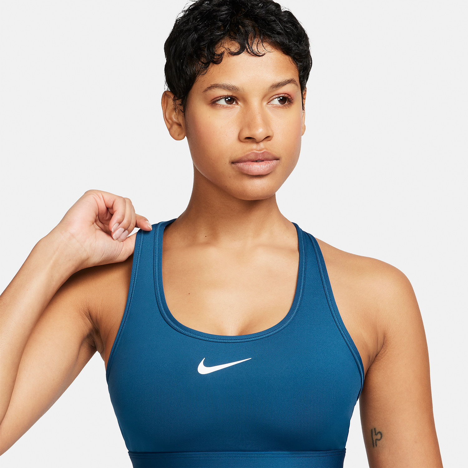 Nike Swoosh Dri-FIT Reggiseno Sportivo Court Blue/White
