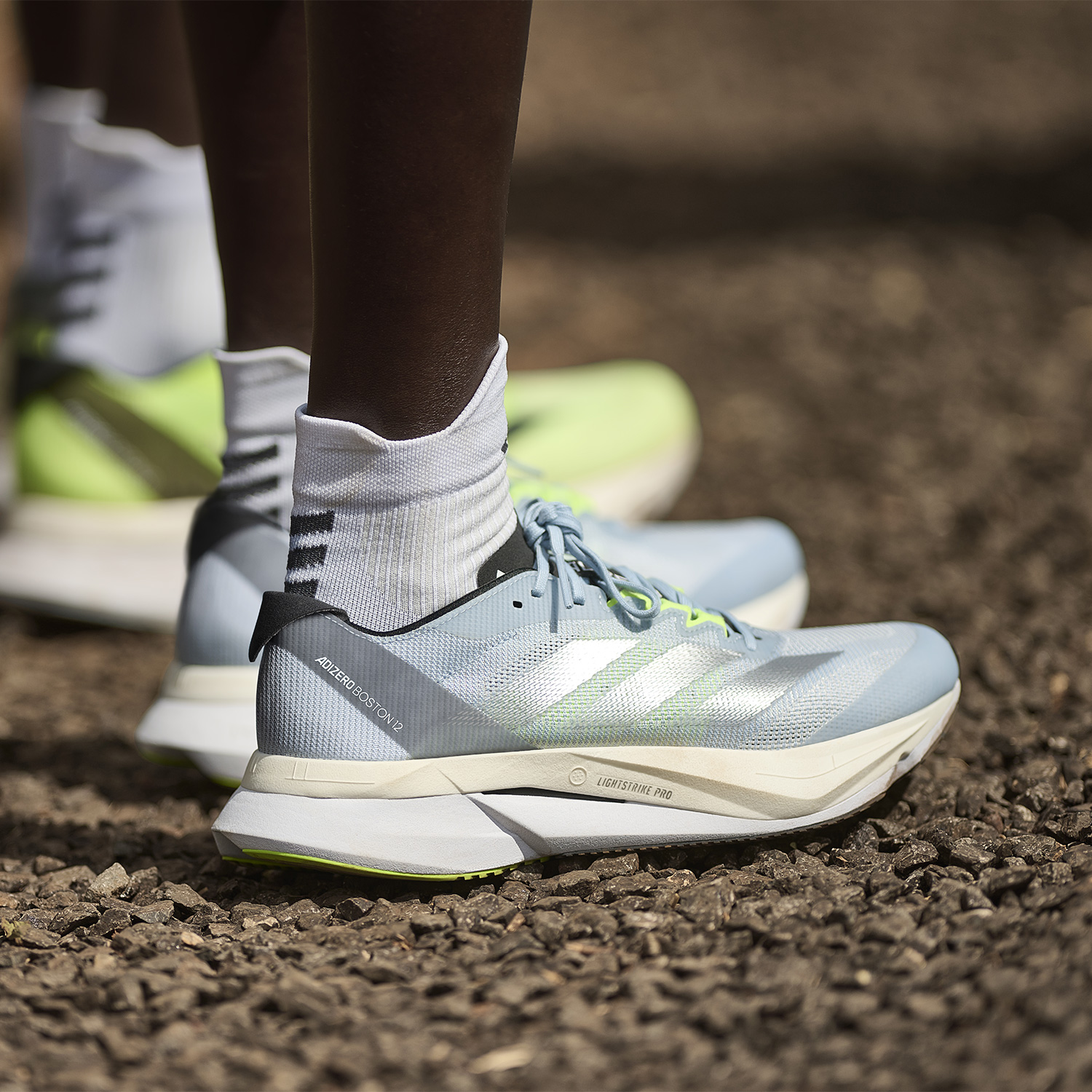 adidas adizero Boston 12 Wonder Blu/Silver Metallic/Lucid Lemon