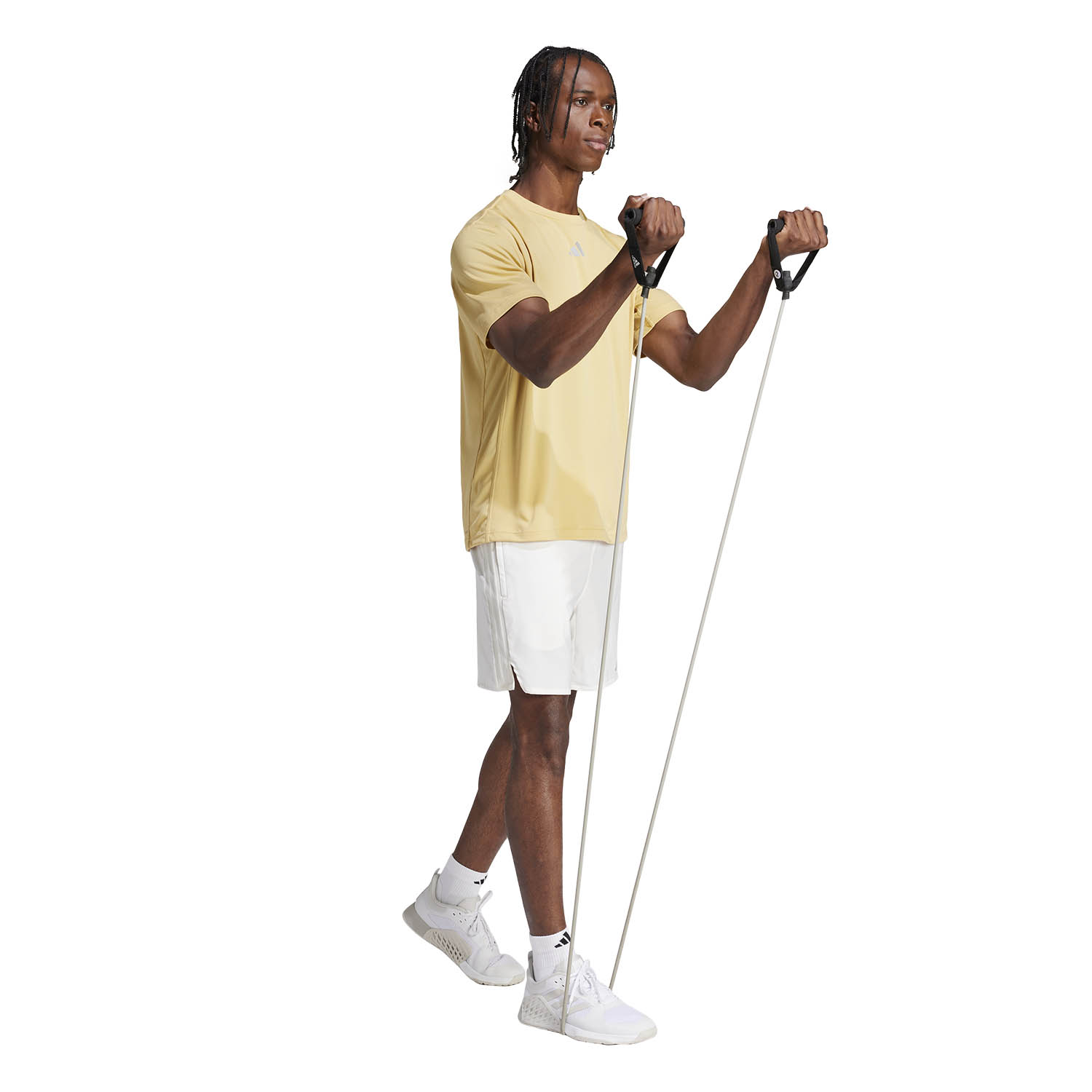 adidas HIIT 3 Stripes 7in Pantaloncini Core White