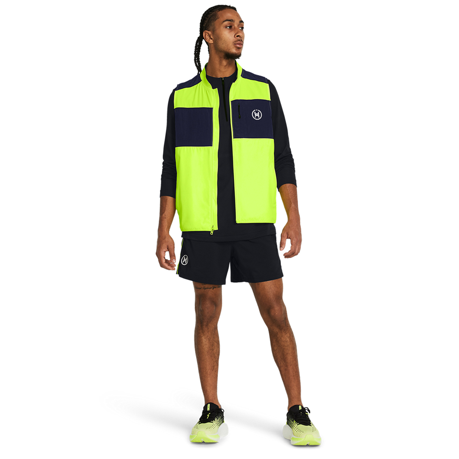 Under Armour Run Everywhere Gilet High Vis Yellow/Midnight Navy/White