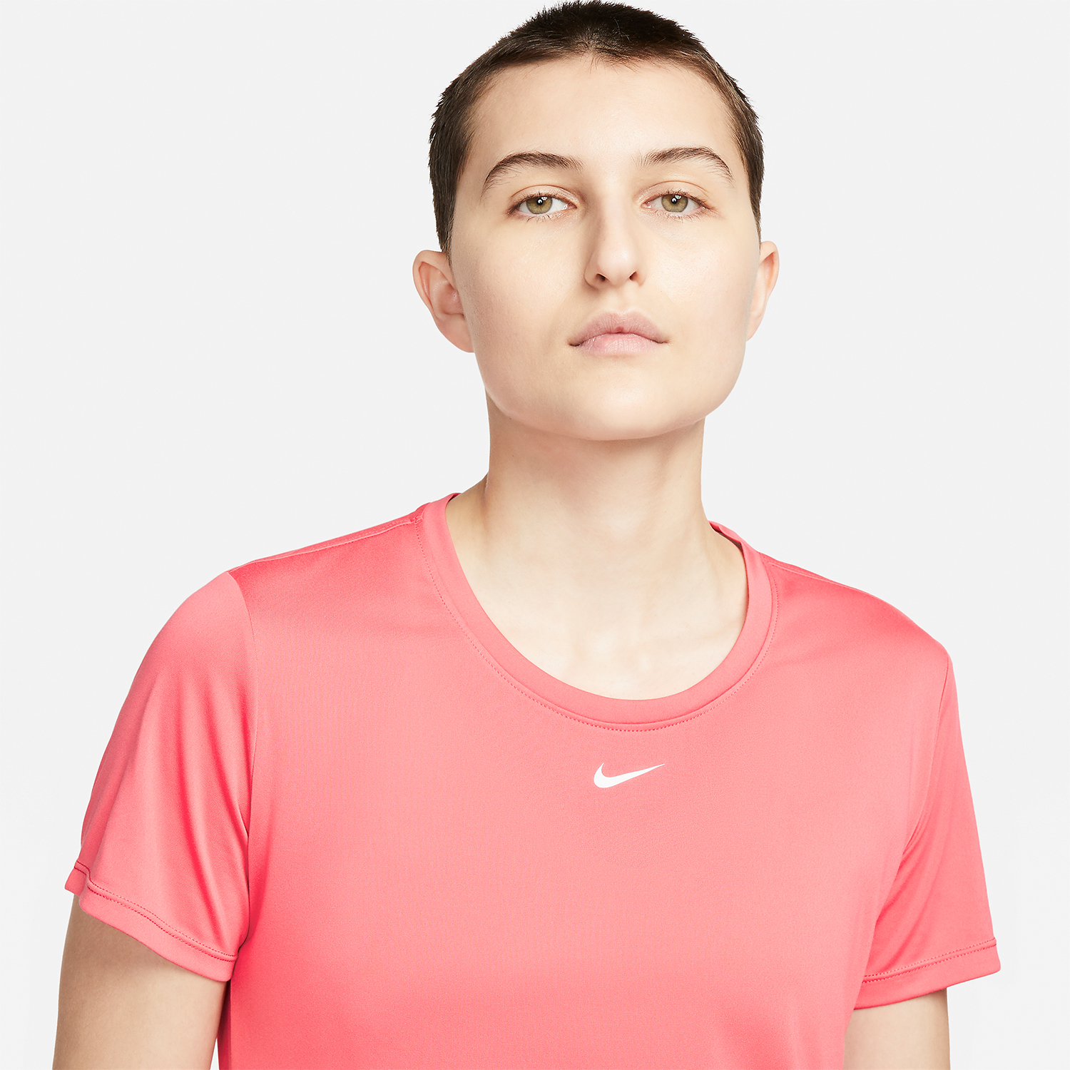 Nike One Dri-FIT Logo Maglietta Sea Coral/White