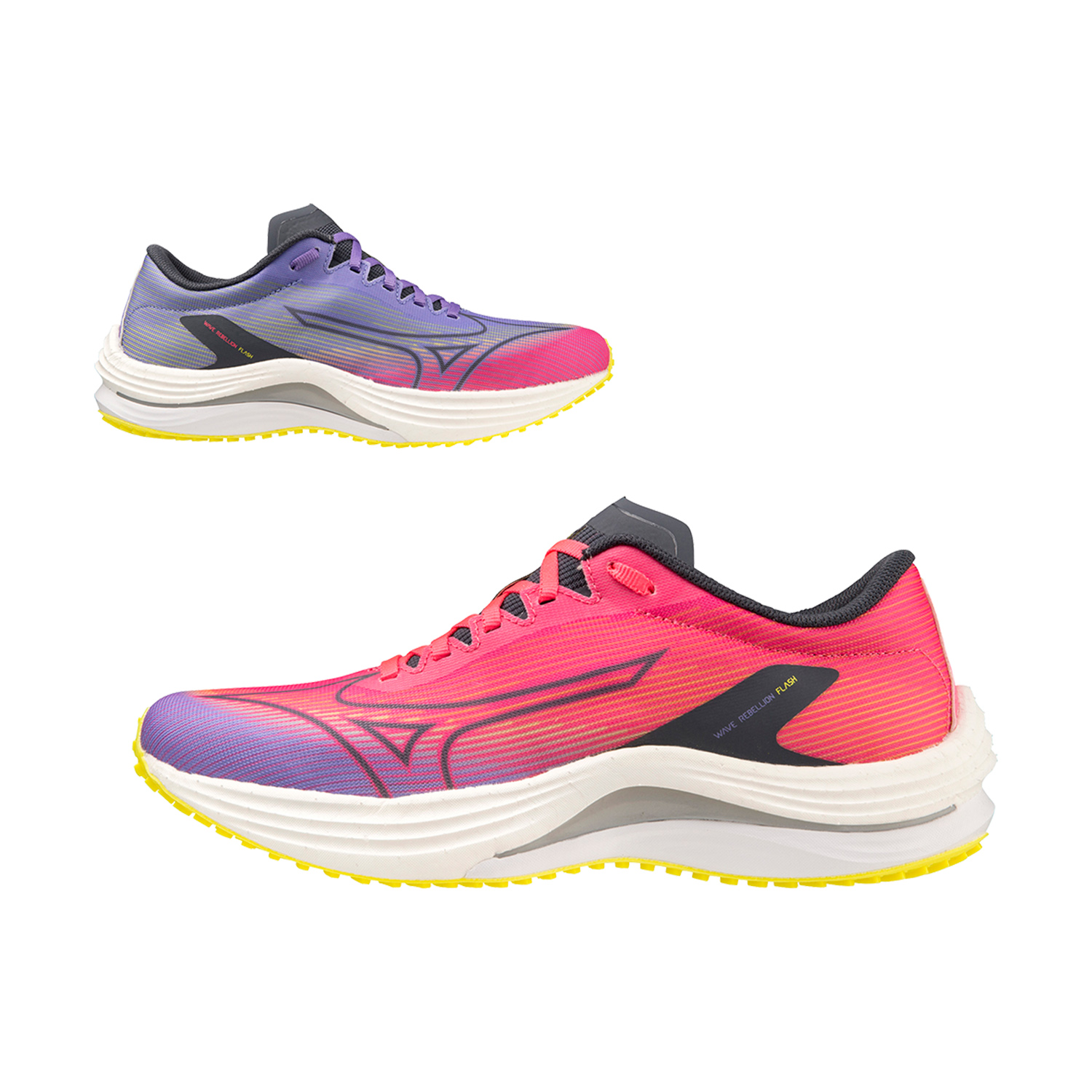 Mizuno Wave Rebellion Flash High/Vis Pink/Ombre Blue/Purple Punch