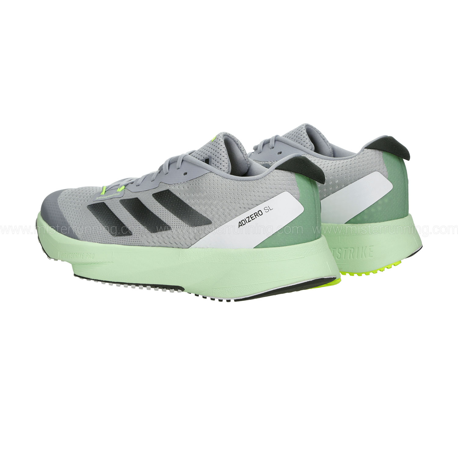 adidas adizero SL Halo Silver/Iron Metallic/Semi Green Spark