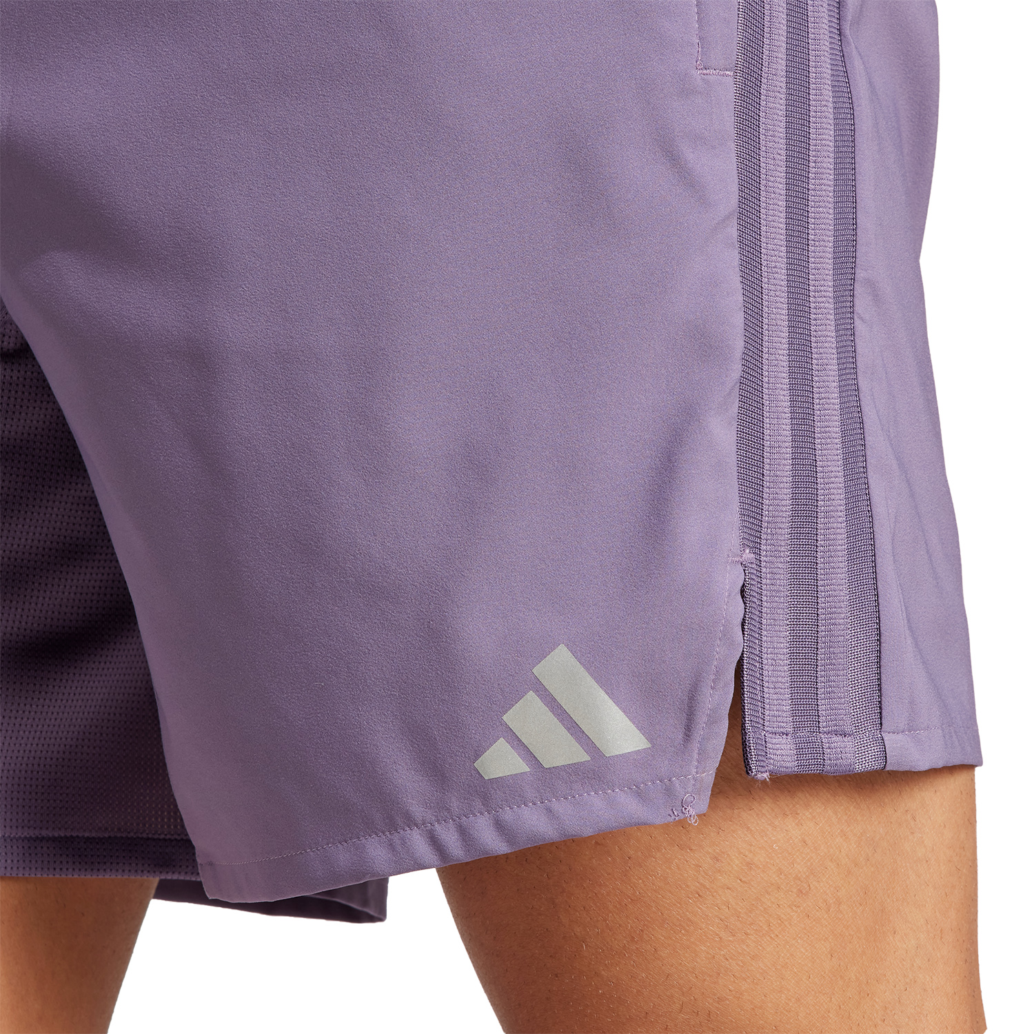 adidas HIIT 3 Stripes 7in Pantaloncini Shadow Violet