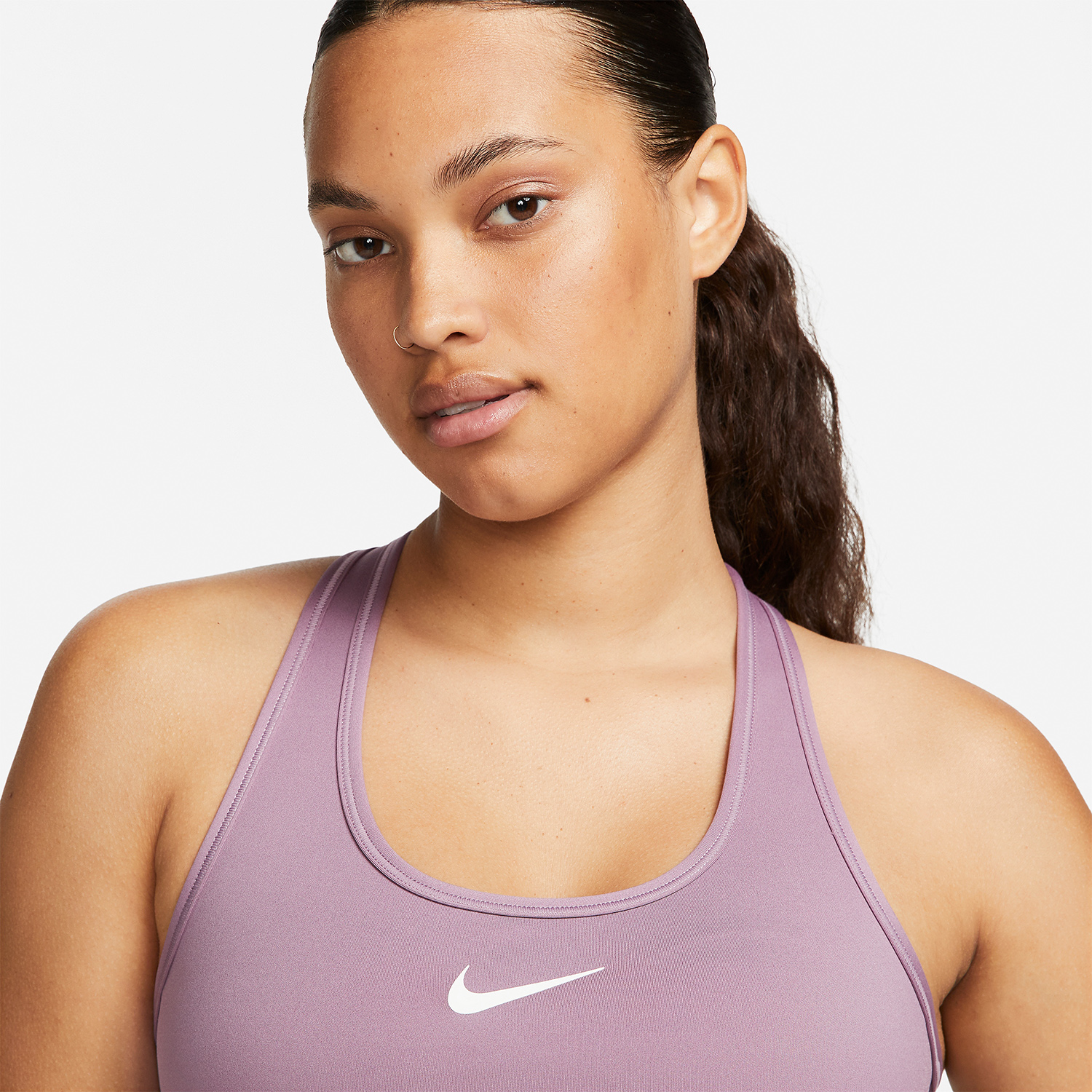 Nike Swoosh Dri-FIT Reggiseno Sportivo Violet Dust/White