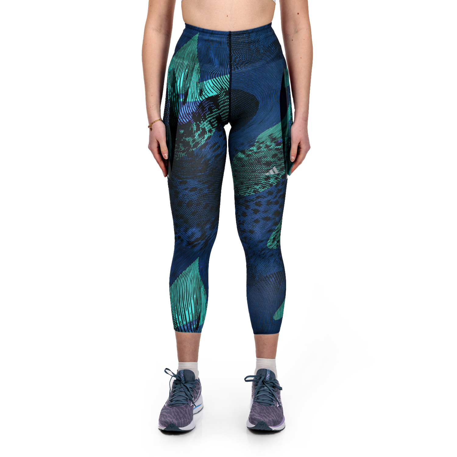 adidas adizero AOP Tights Black/Lucid Blu