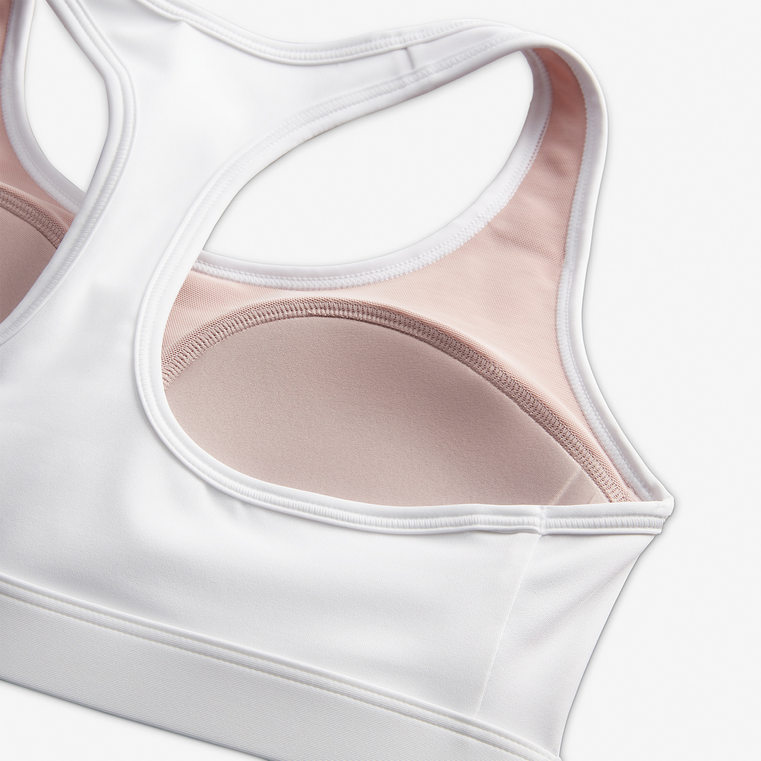 Nike Swoosh Dri-FIT Reggiseno Sportivo White/Stone Mauve/Black