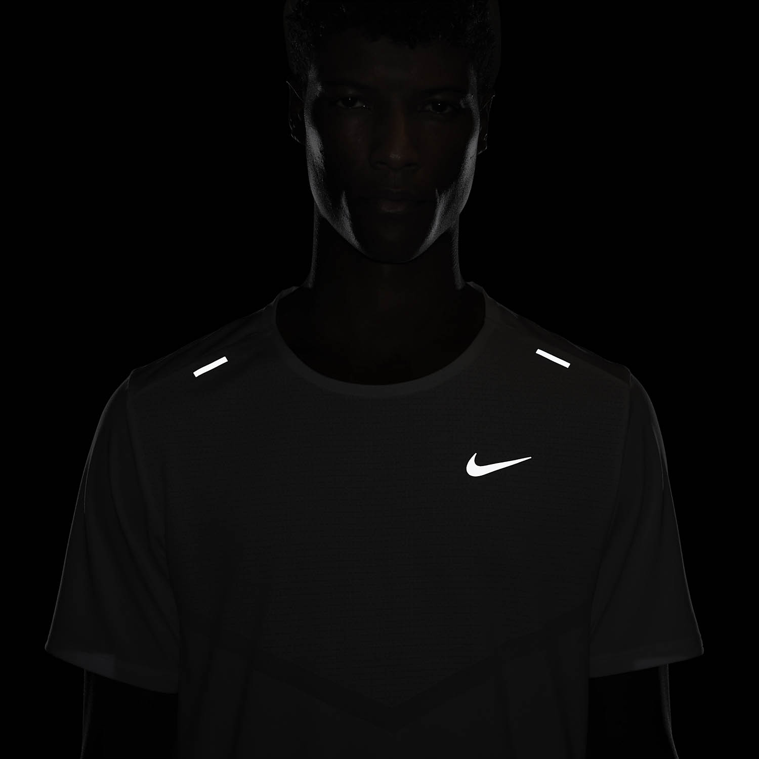 Nike Dri-FIT Rise 365 Maglietta White/Reflective Silver