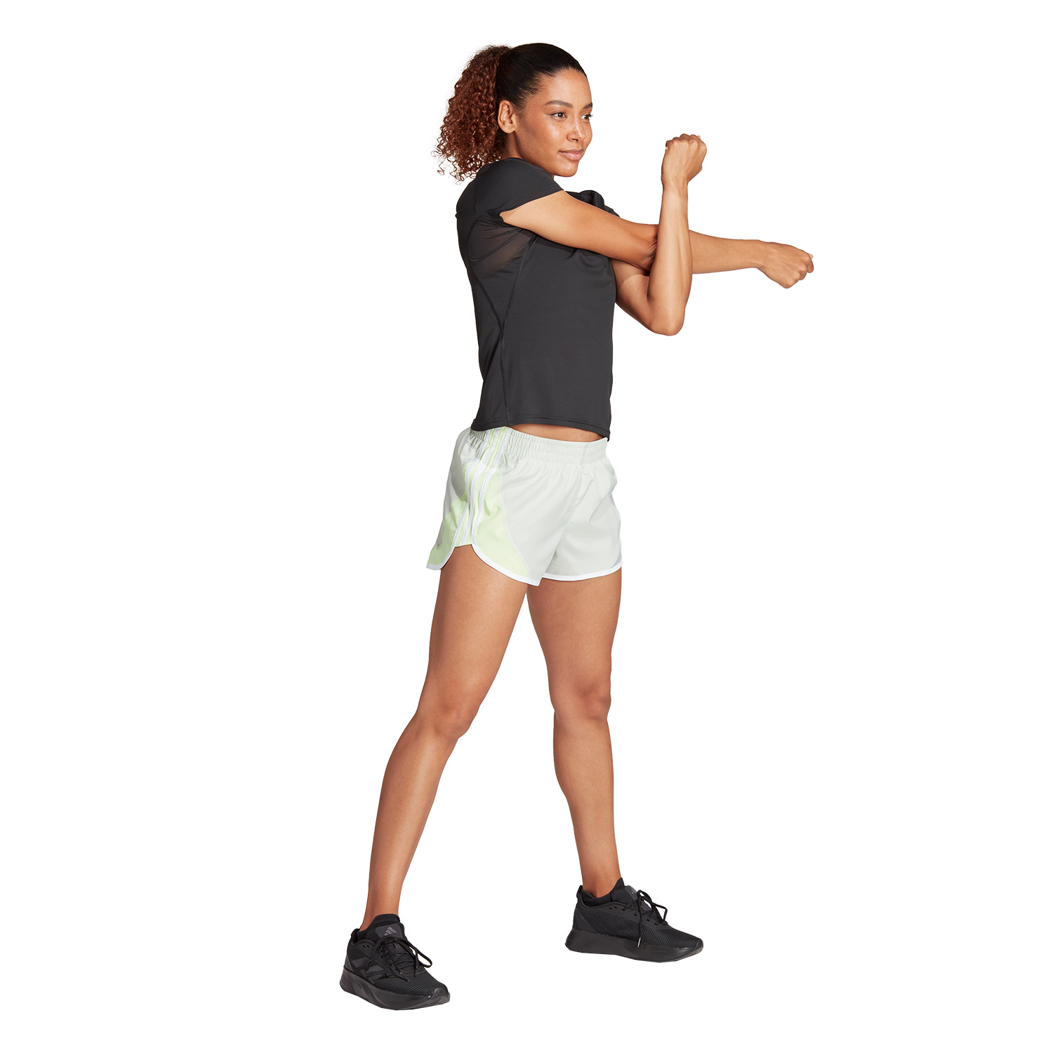 adidas Own The Run 3in Pantaloncini Linen Green/Green Spark/Halo Silver