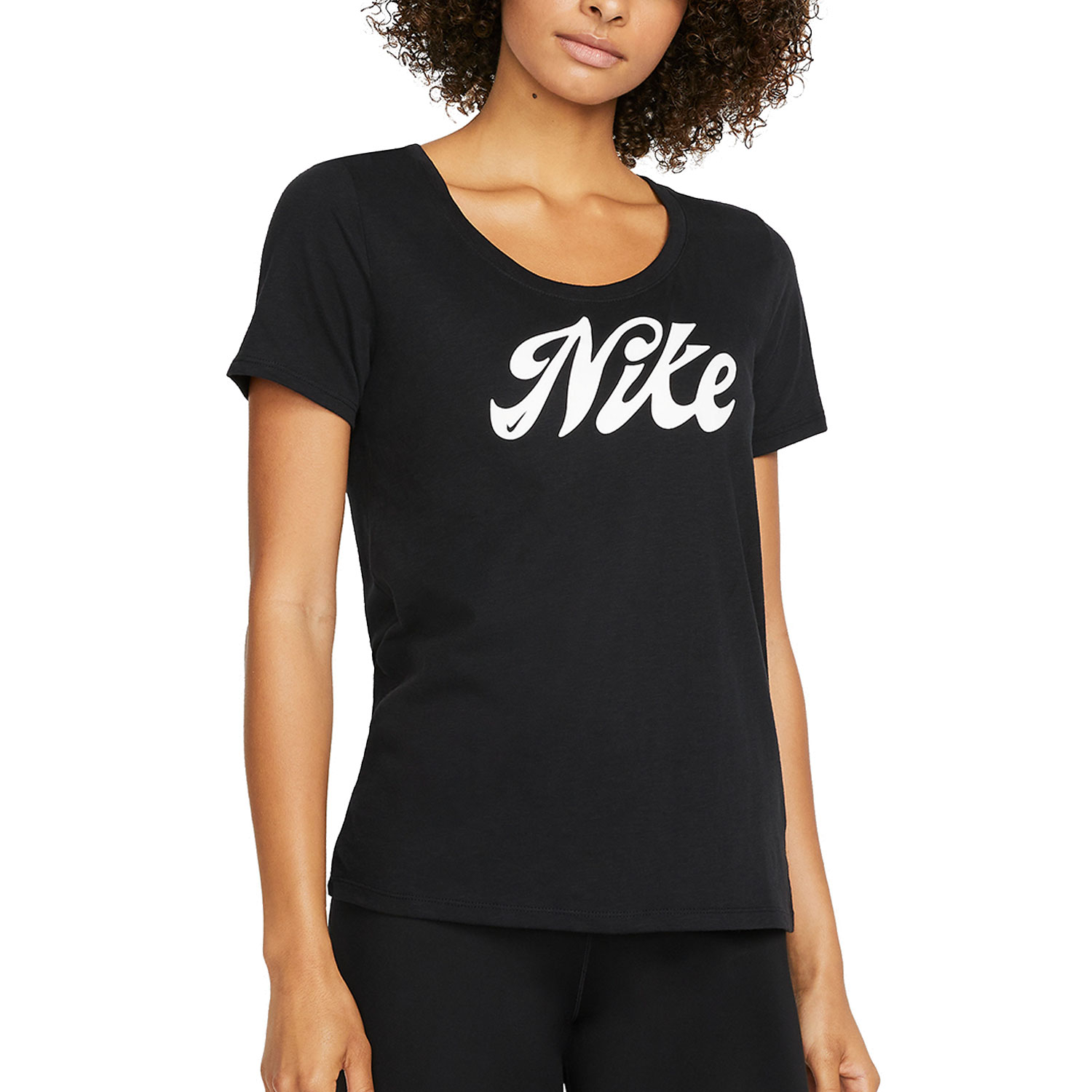 Nike Dri-FIT Script Maglietta Black/White