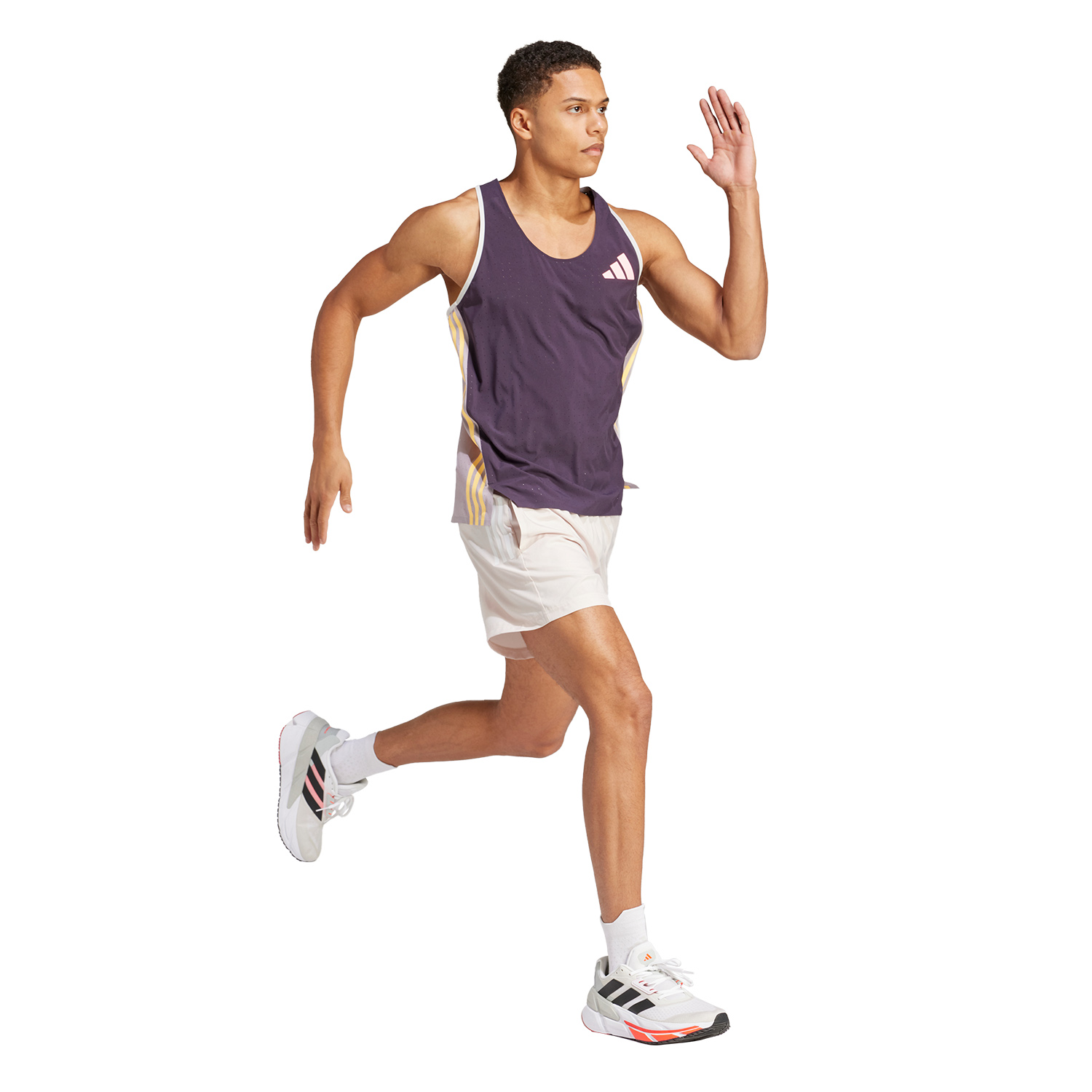 adidas adizero Promo Canotta Aurora Black/Preloved Fig