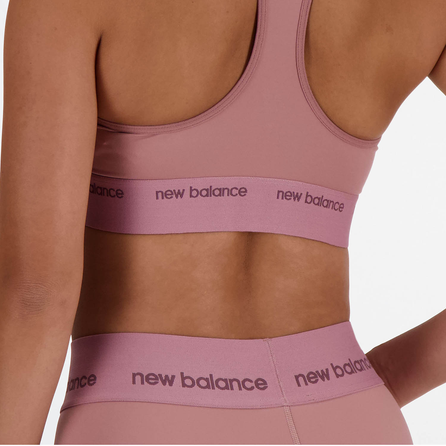 New Balance Sleek Pace Reggiseno Sportivo Rosewood