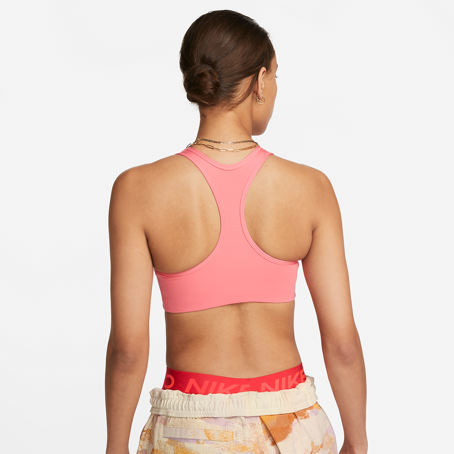 Nike Swoosh Reggiseno Sportivo Coral Chalk/White