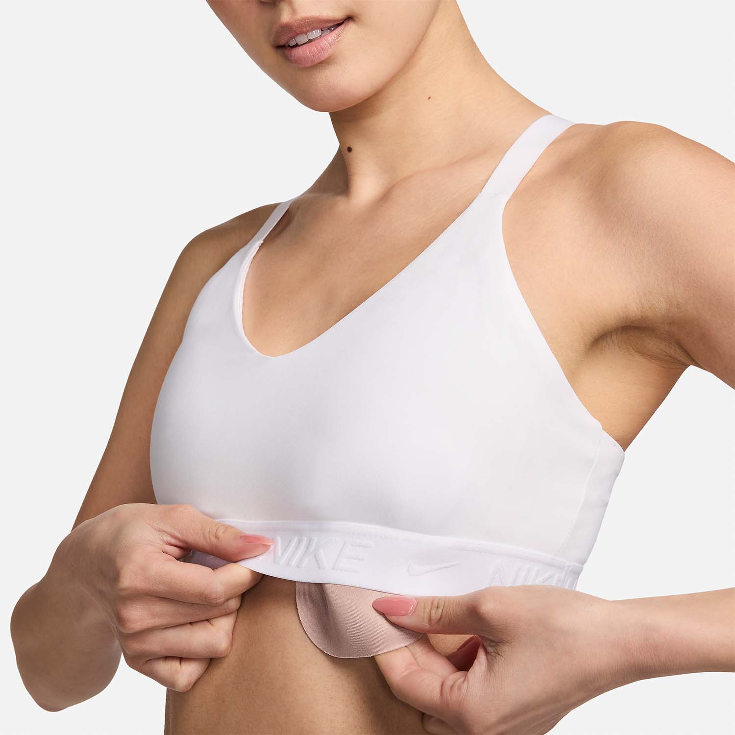 Nike Indy Crew Reggiseno Sportivo White