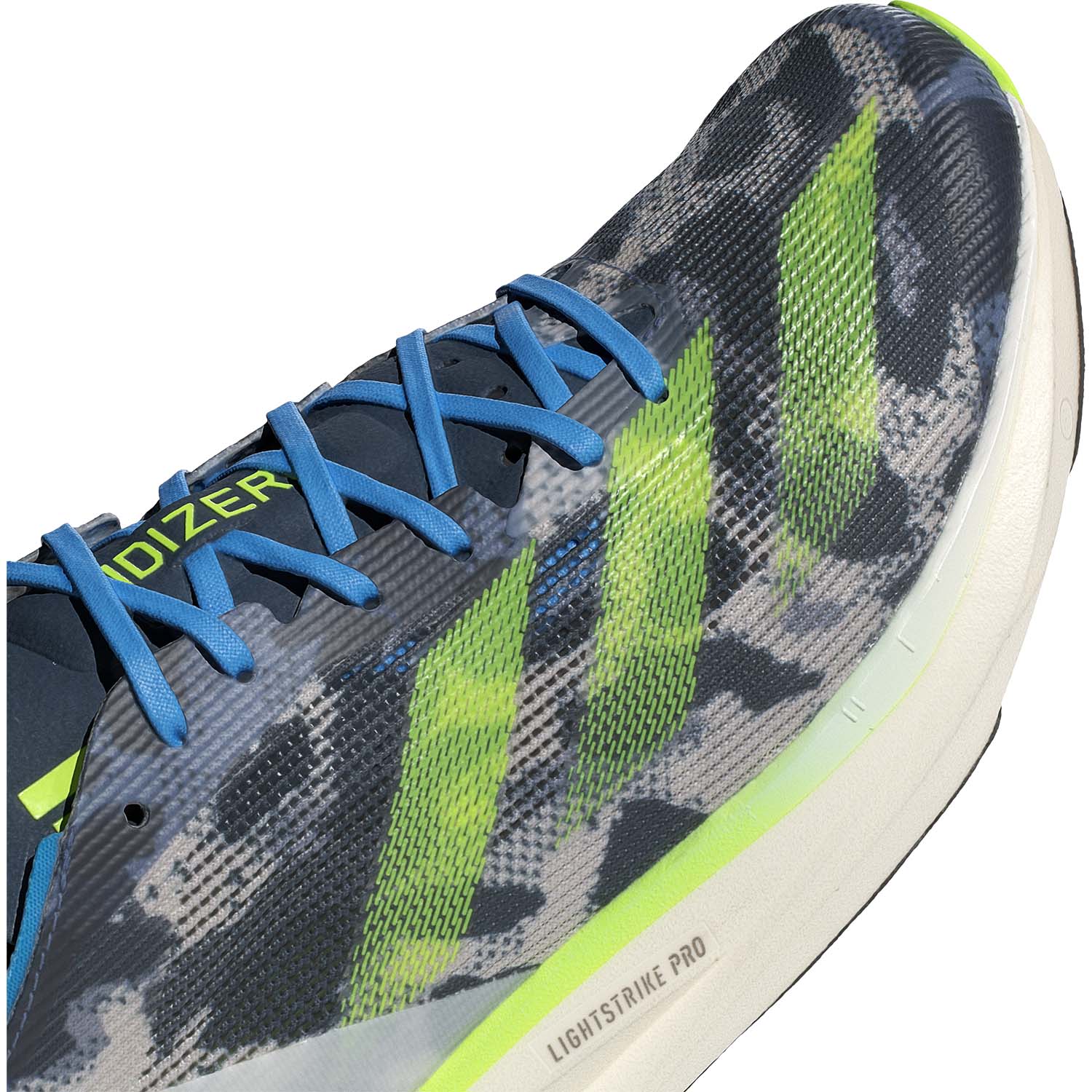 adidas Adizero Takumi Sen 10 Crystal White/Lucid Lemon/Blue Burst