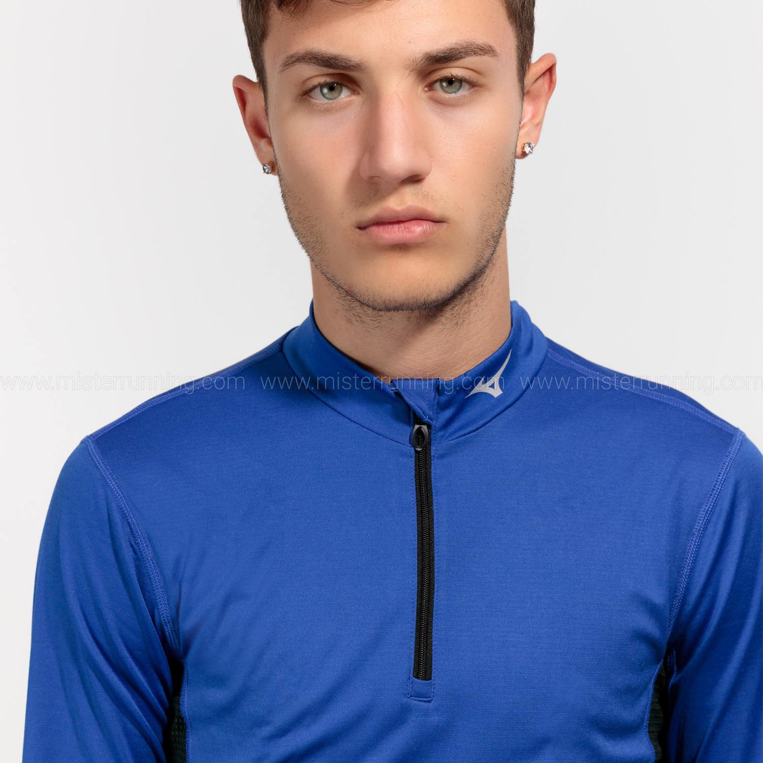 Mizuno Mid Weight Breath Thermo Logo Maglia Surf Blue