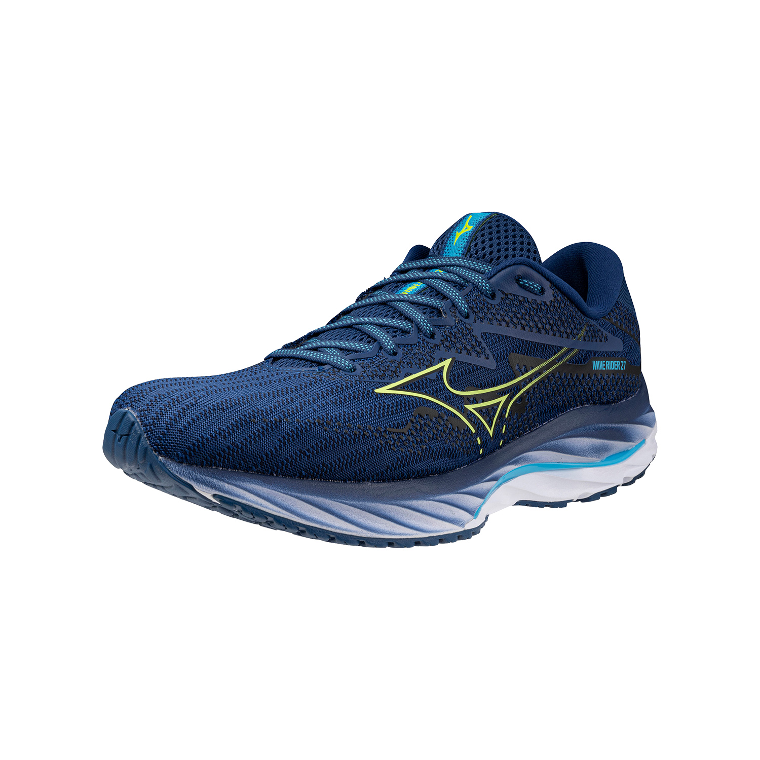 Mizuno Wave Rider 27 Navy Peony/Sharp Green/Swim Cap