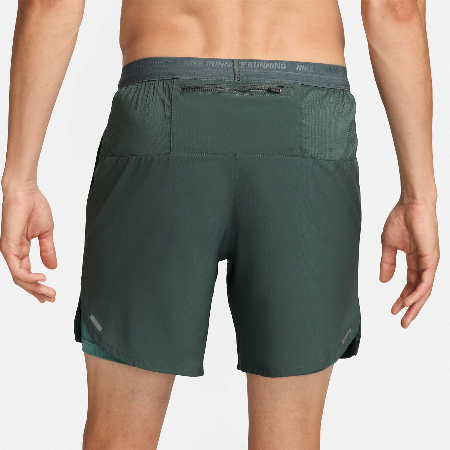 Nike Dri-FIT Stride 2 in 1 7in Pantaloncini Vintage Green/Bicoastal/Reflective Silver