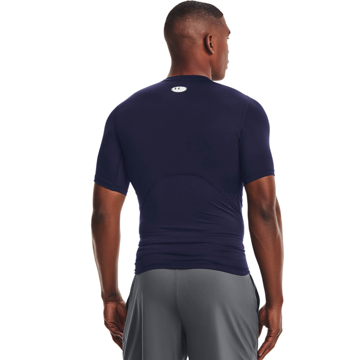 Under Armour HeatGear Compression Logo Maglietta Midnight Navy/White