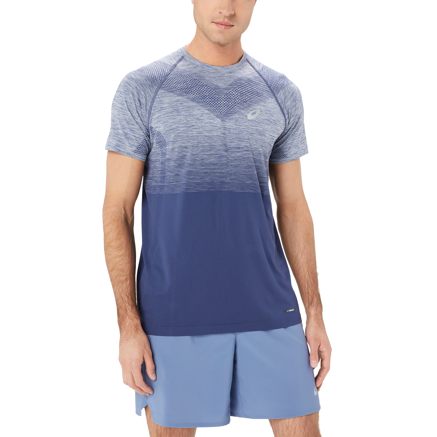 Asics Seamless Maglietta Denim Blue/Thunder Blue