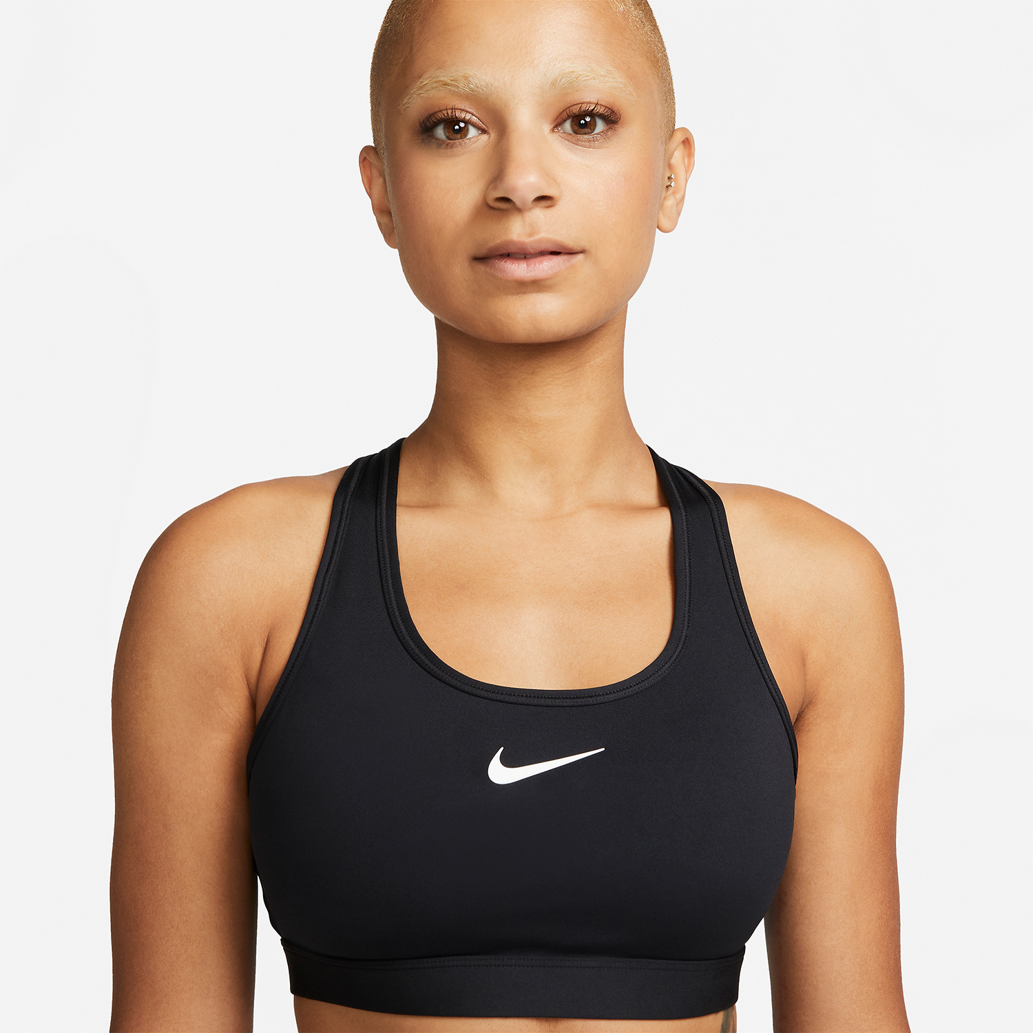 Nike Swoosh Dri-FIT Reggiseno Sportivo Black/White