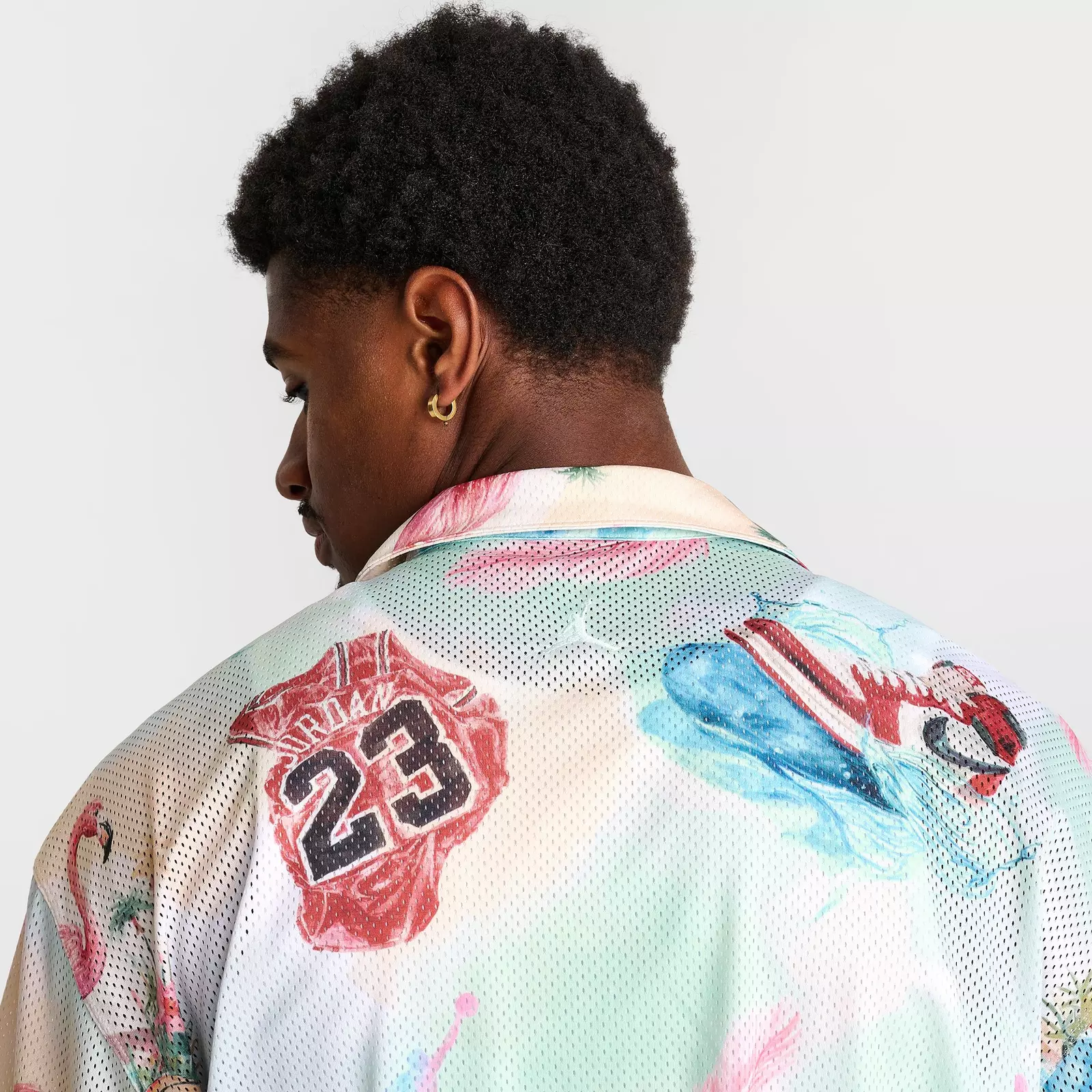 Men's Jordan Essentials Printed Button-Down Camp Top