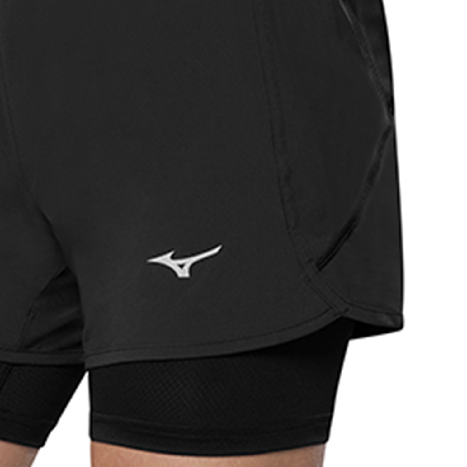 Mizuno ER 2 in 1 4.5in Pantaloncini Black