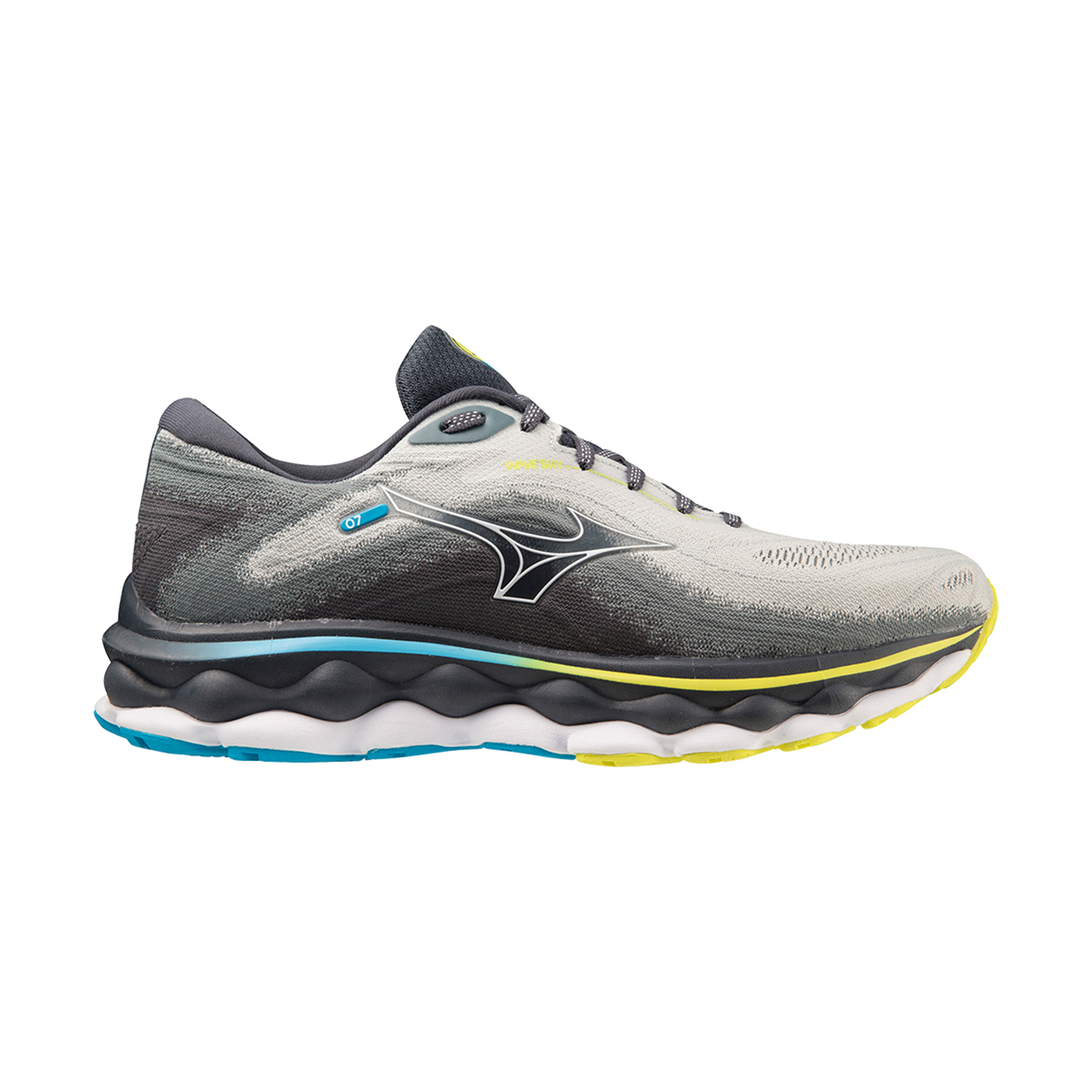 Mizuno Wave Sky 7 Pearl Blue/White/Bolt 2 Neon