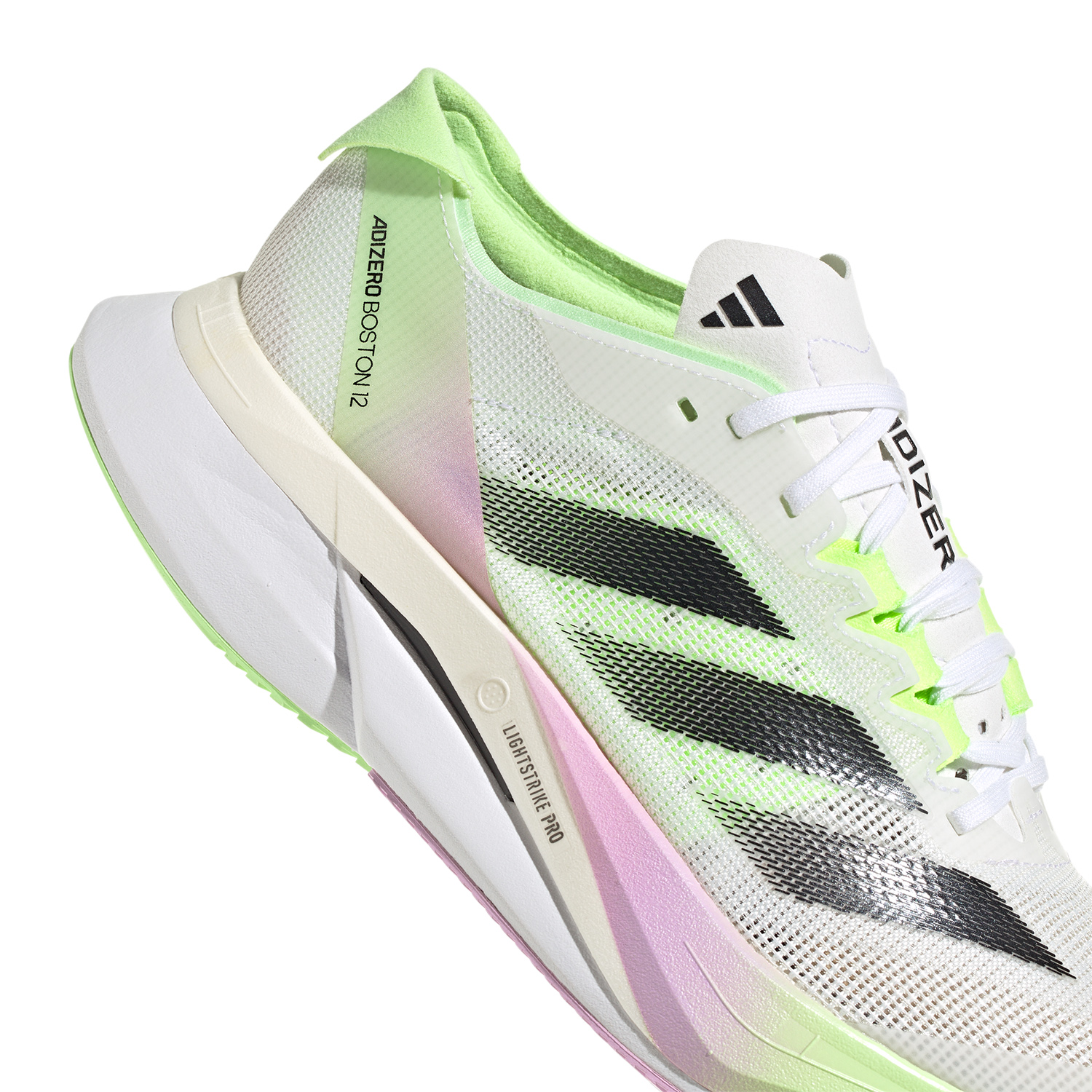 adidas adizero Boston 12 Cloud White/Core Black/Green Spark