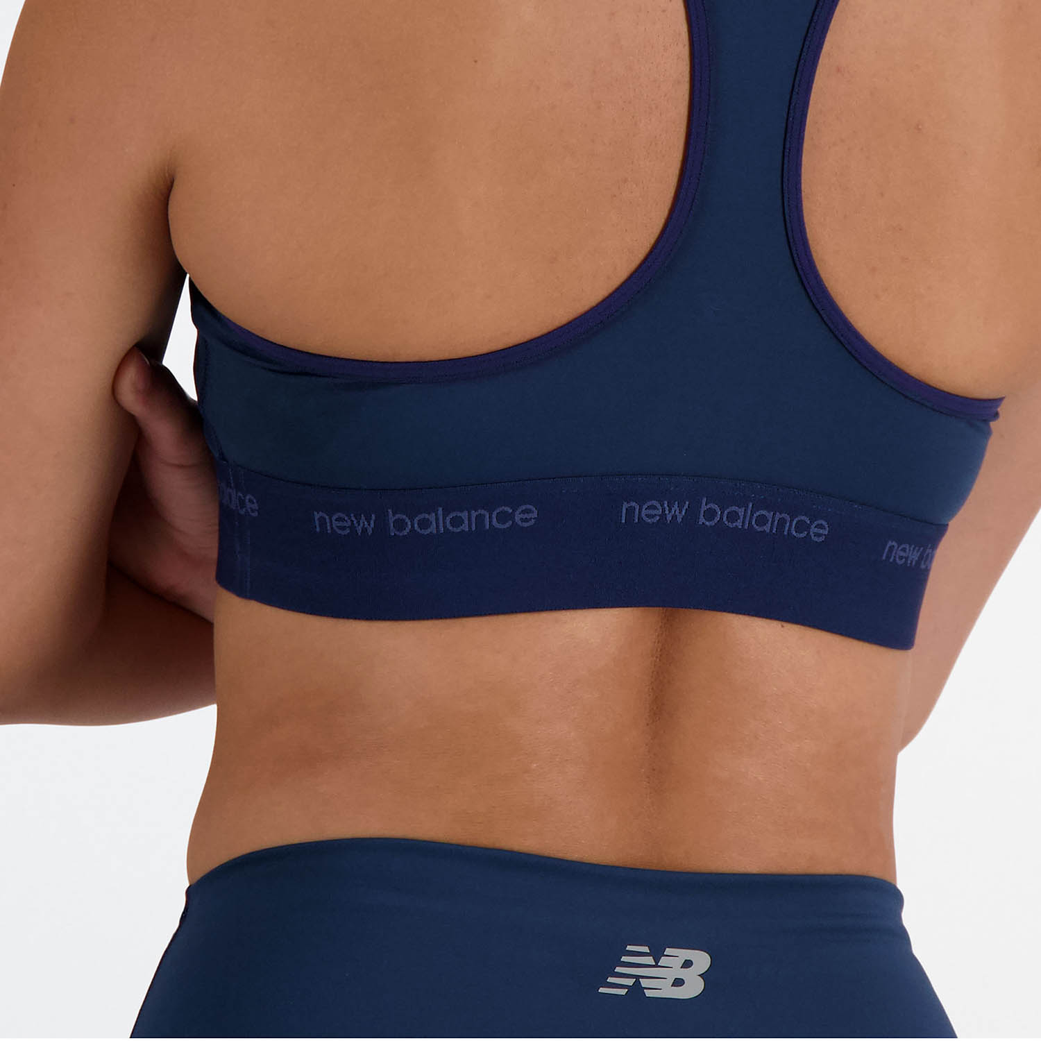 New Balance Sleek Pace Reggiseno Sportivo NB Navy