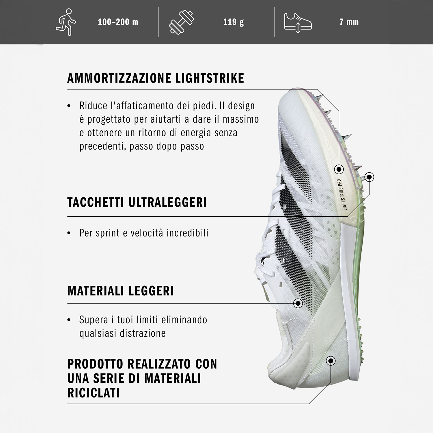 adidas Adizero Prime SP2 Cloud White/Core Black/Grespa