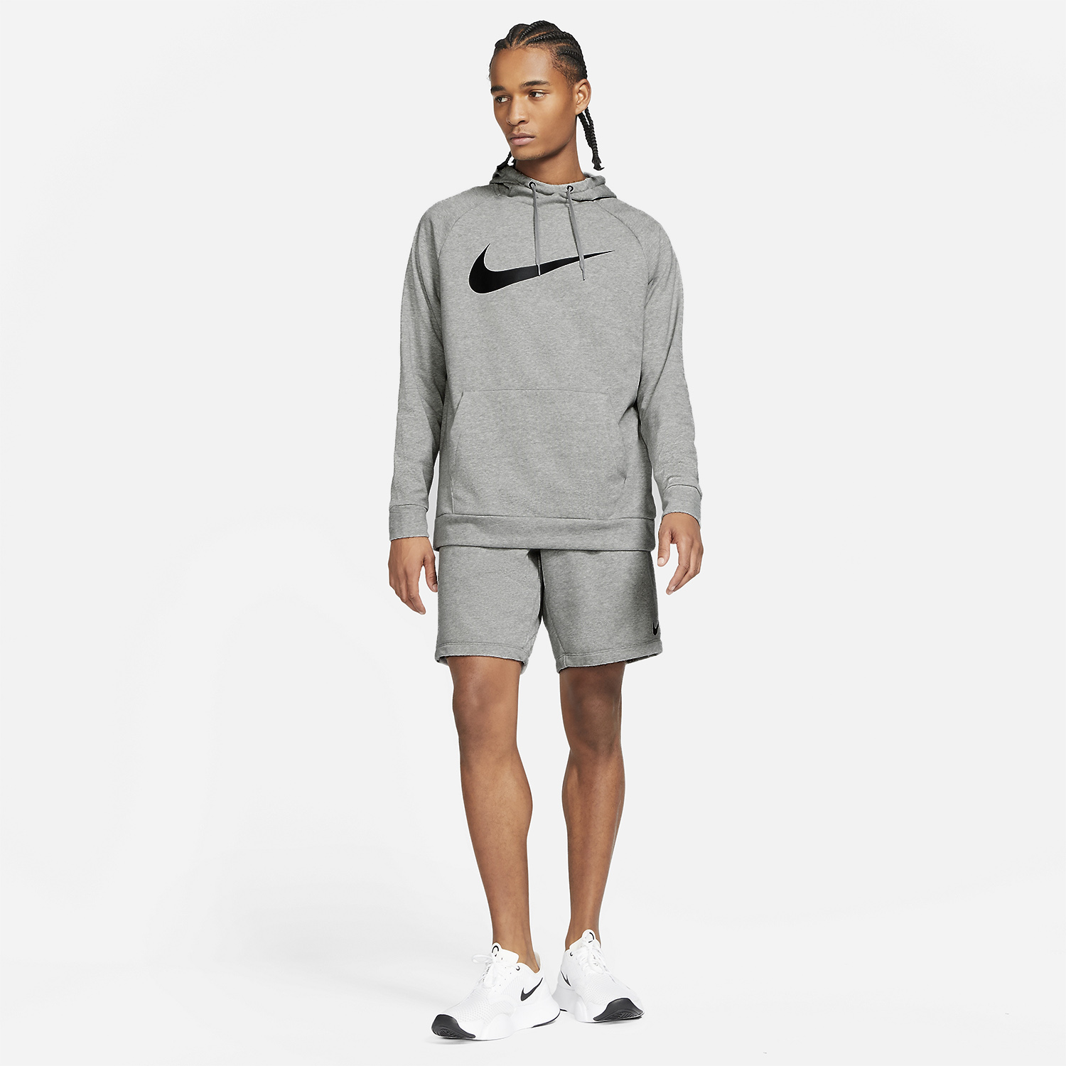 Nike Dri-FIT Swoosh Felpa Dark Grey Heather/Black