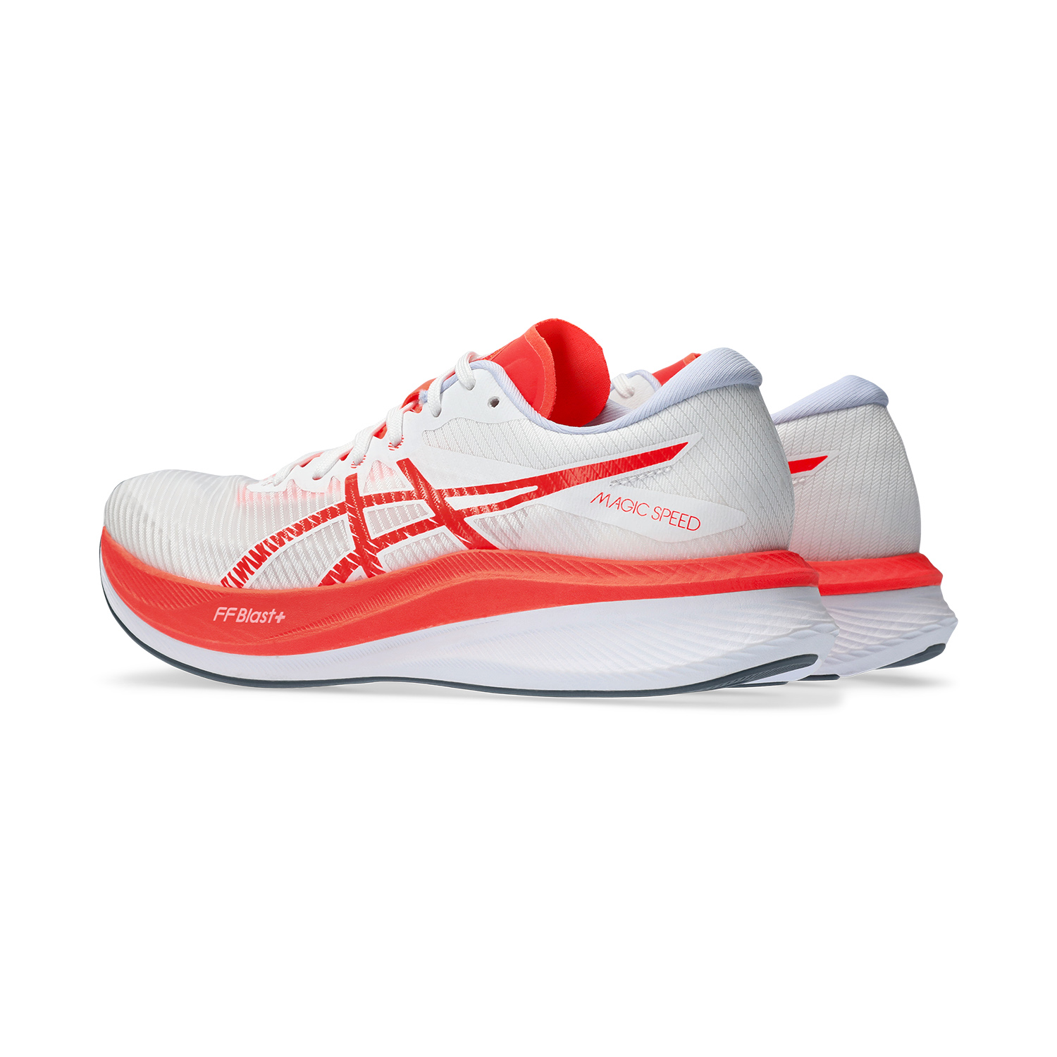 Asics Magic Speed 3 White/Sunrise Red